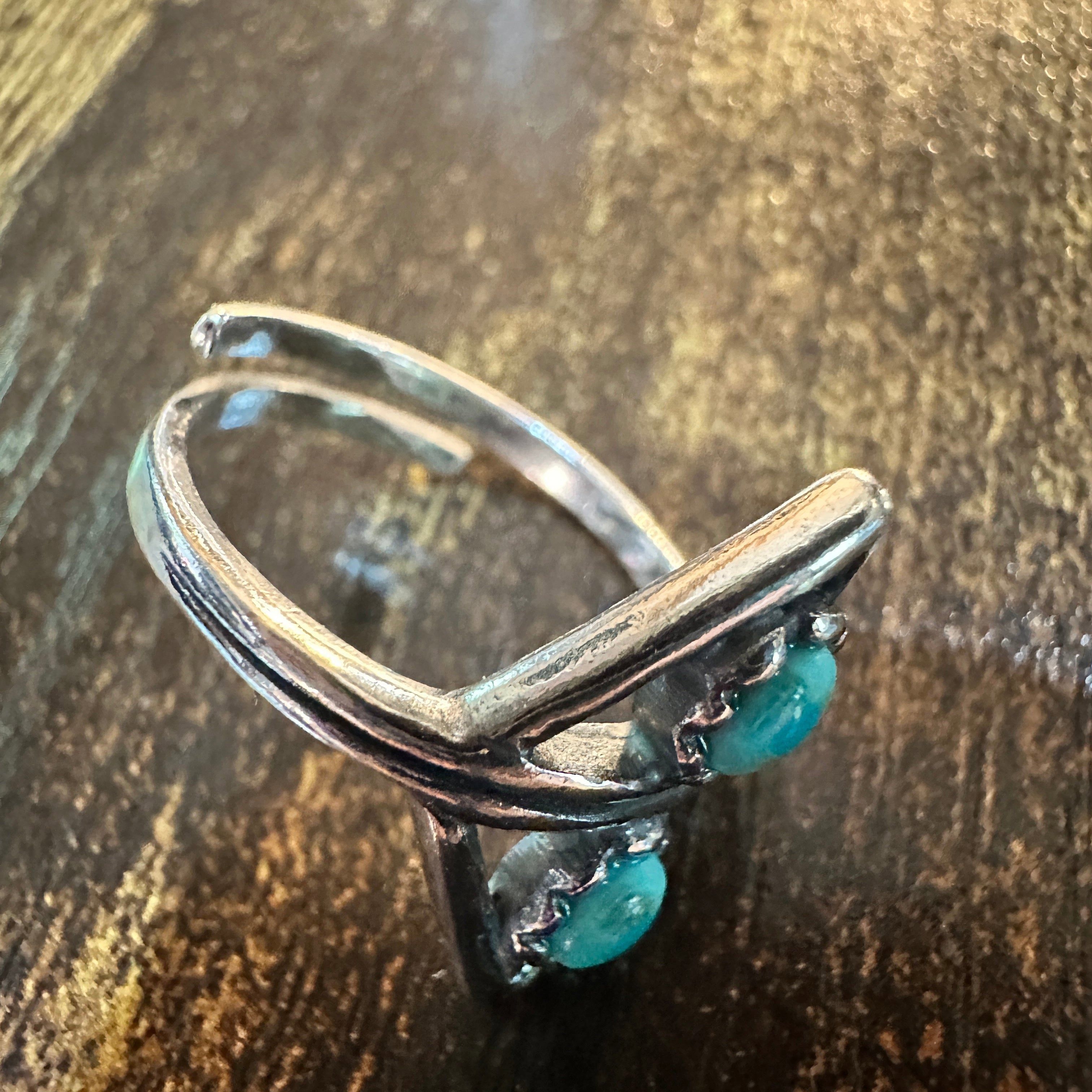 Other Boho Native American Turquoise Serenity Adjustable Sterling Size ONE SIZE - 9 Thumbnail