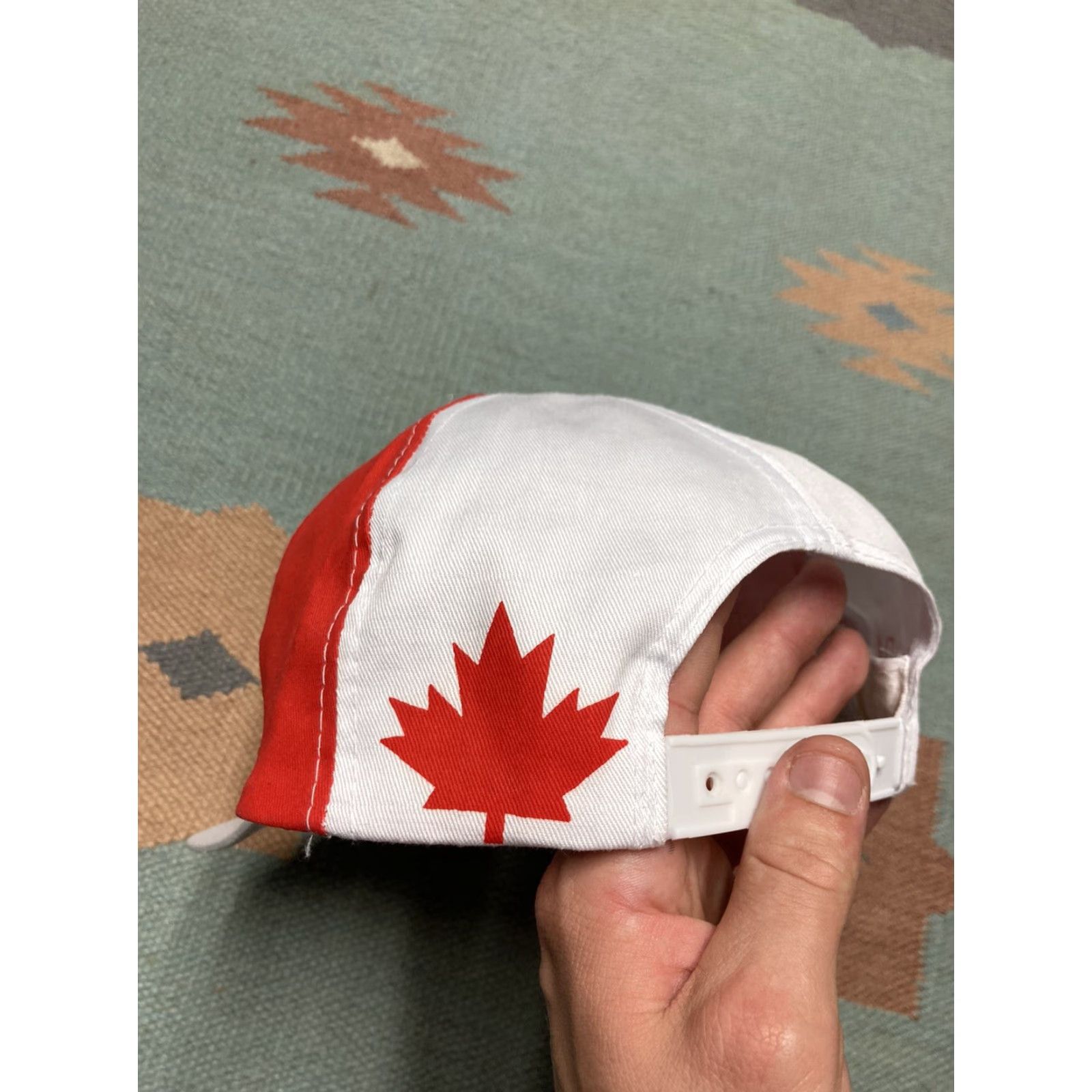 Vintage VINTAGE AJM Snapback Hat Big Logo Maple Leaf Canada Olympics 80s Red Adjustable Men Size ONE SIZE - 6 Thumbnail