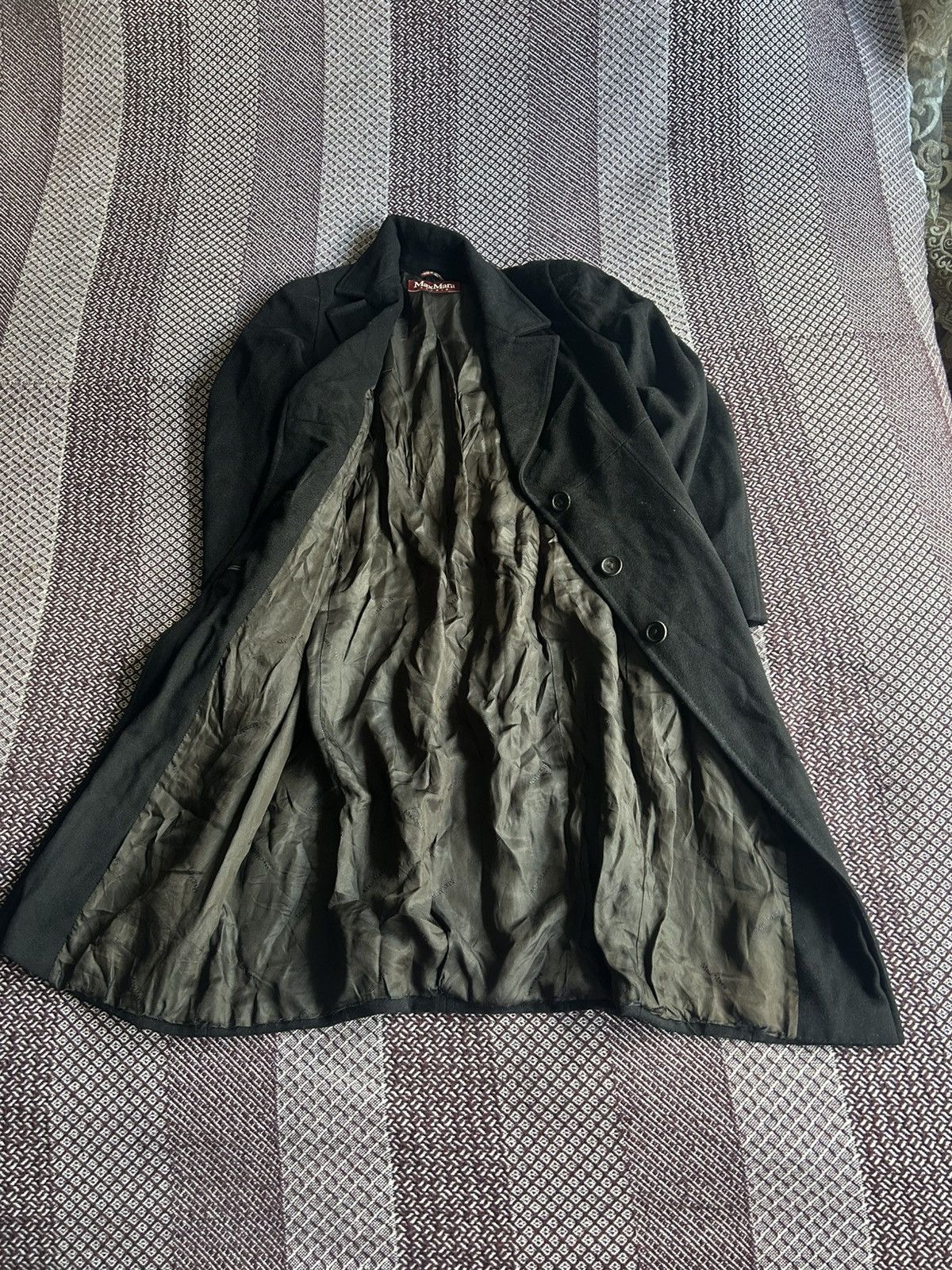 Max Mara Max Mara Heavy Coats 100% Wool Black Avant Garde Size US-10 Size L / US 10 / IT 46 - 14 Thumbnail