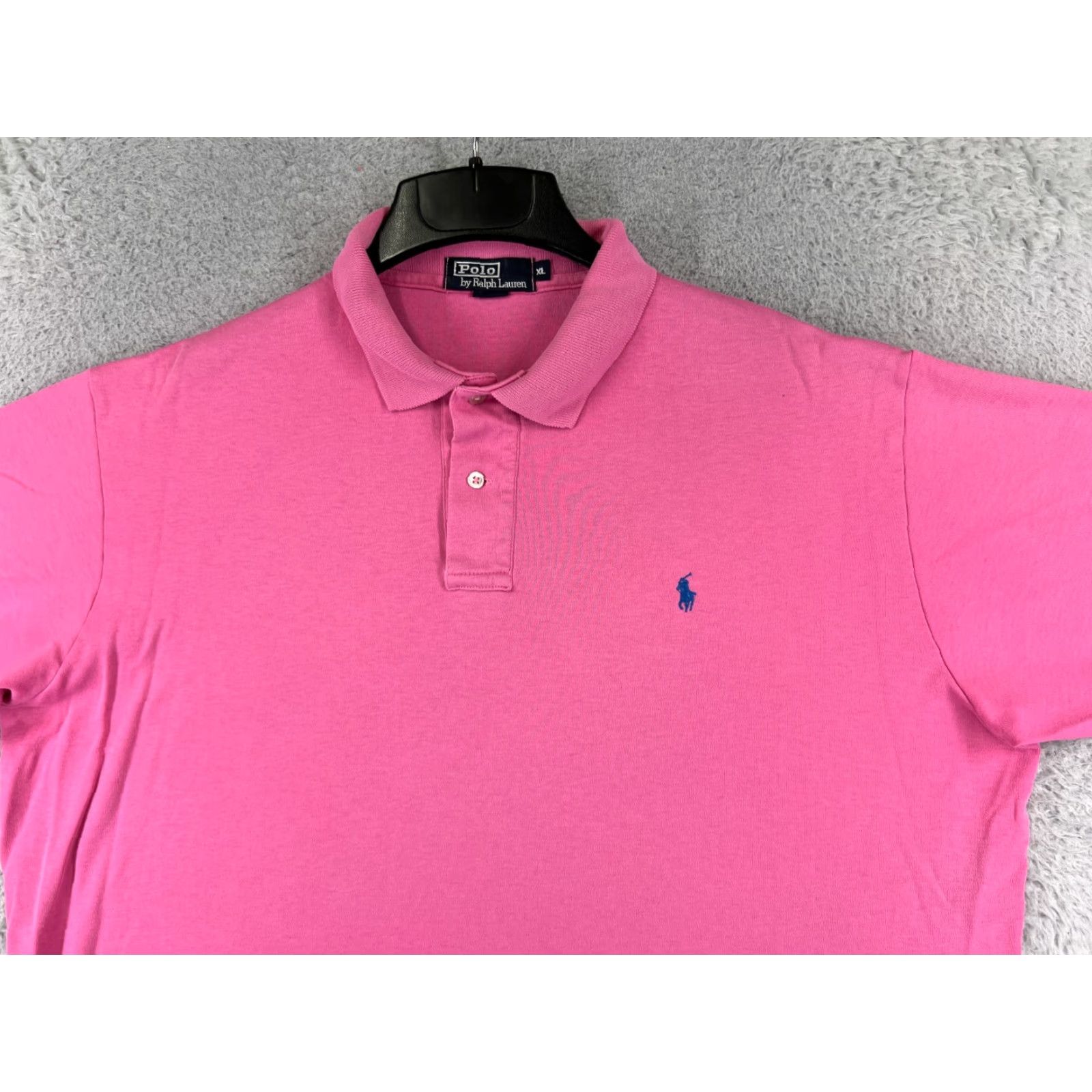 Ralph Lauren VINTAGE Ralph Lauren Polo Shirt Men XL Pink 100% Cotton Jersey USA 80's Polo Shirt Mens Pink USA 80s (Note: ensure not adding new info) Size US XL / EU 56 / 4 - 4 Thumbnail