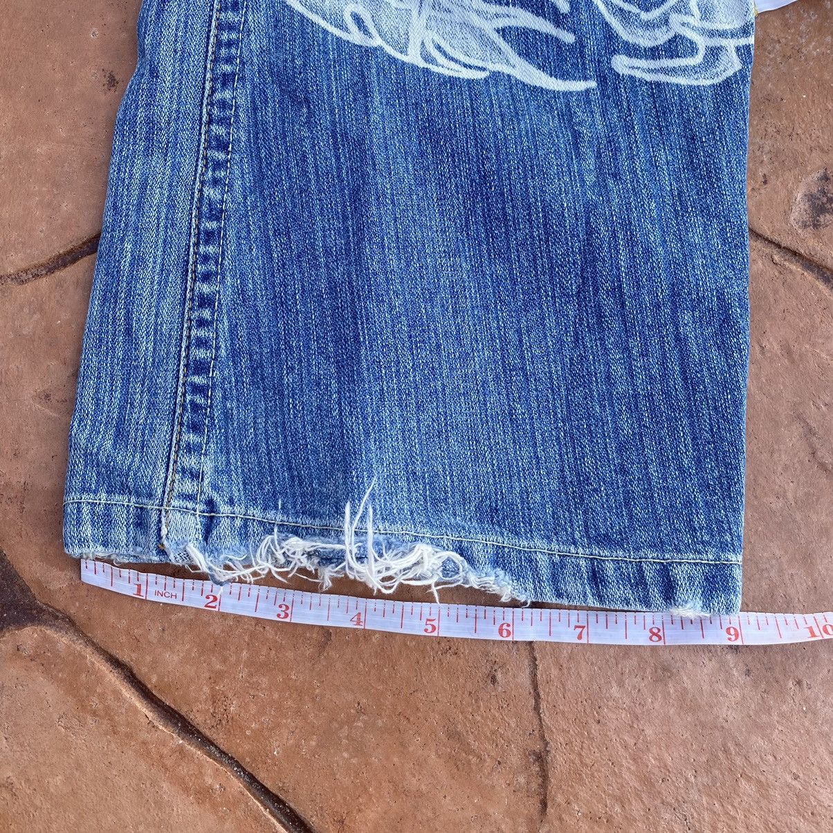 Japanese Brand Thrashed Vintage Dragon Boro Indigo ERD GRUNGE YOHJI JEANS Size US 33 - 13 Thumbnail