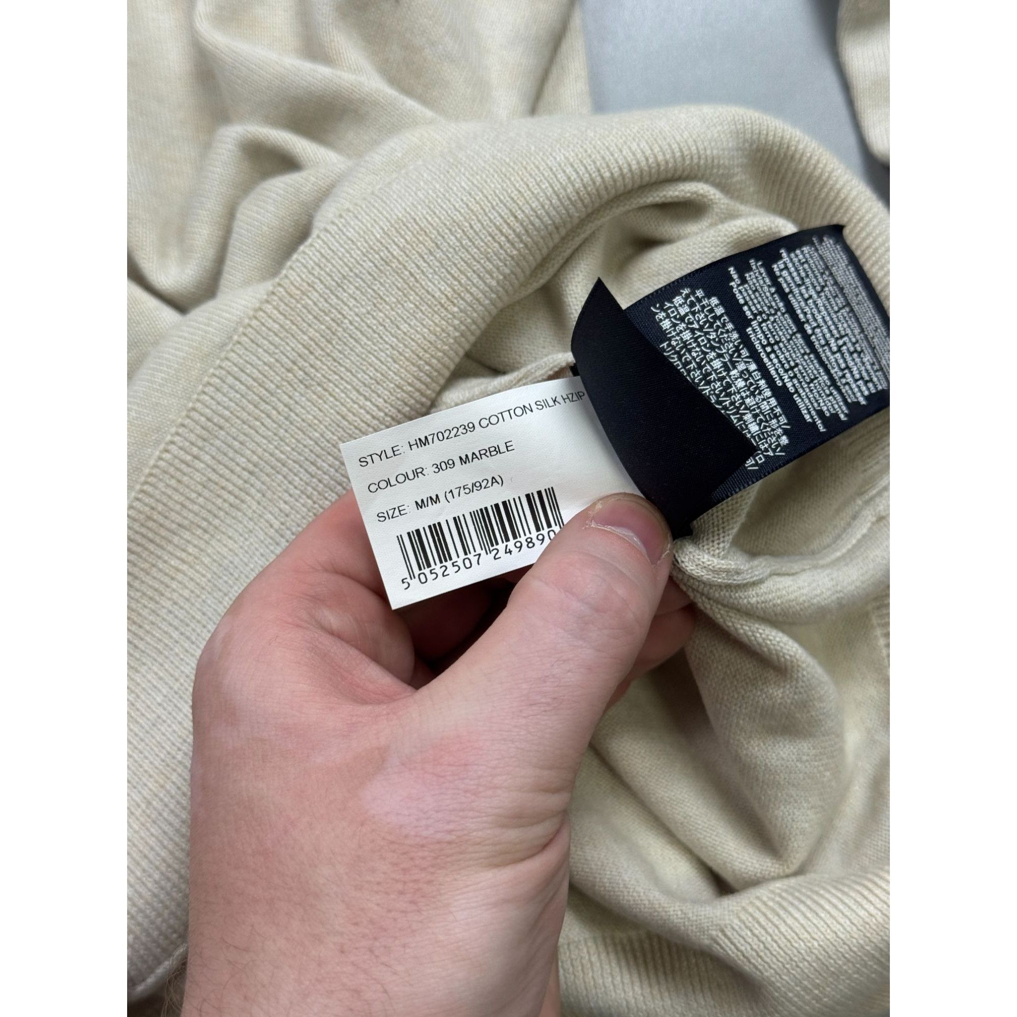 Hackett Hackett 1/3 Zip Cotton Silk Pullover Sweater (Y1270) Size US M / EU 48-50 / 2 - 10 Thumbnail