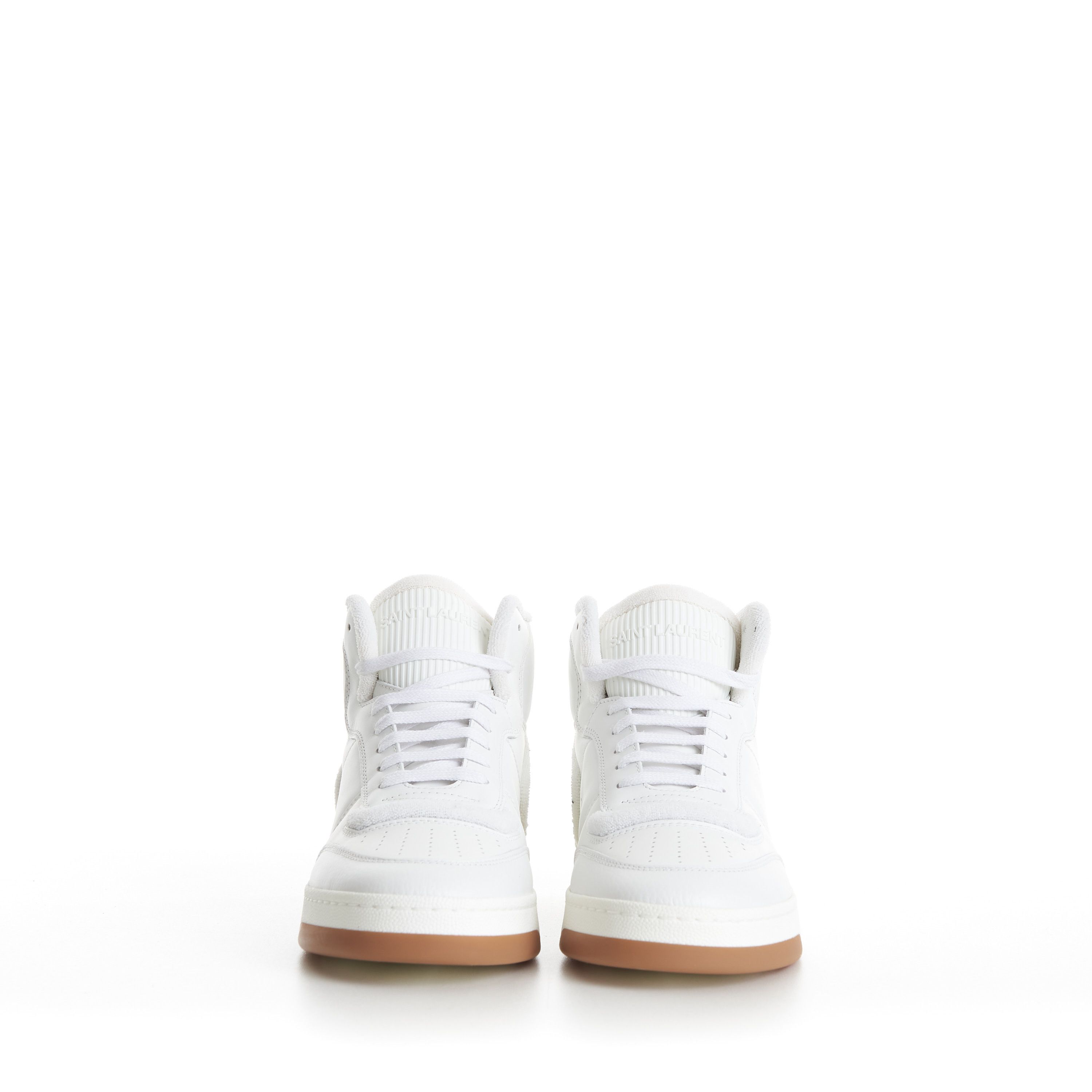 Saint Laurent Paris SL/80 Vintage White Mid-top Sneakers Size US 9 / EU 42 - 3 Thumbnail