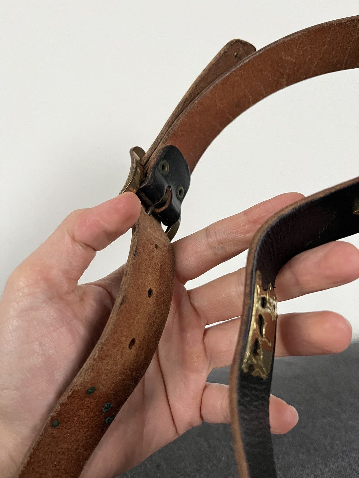 Vintage Vintage Etro Style Leather Cows Ethnic Belt SwissMade Size ONE SIZE - 14 Thumbnail