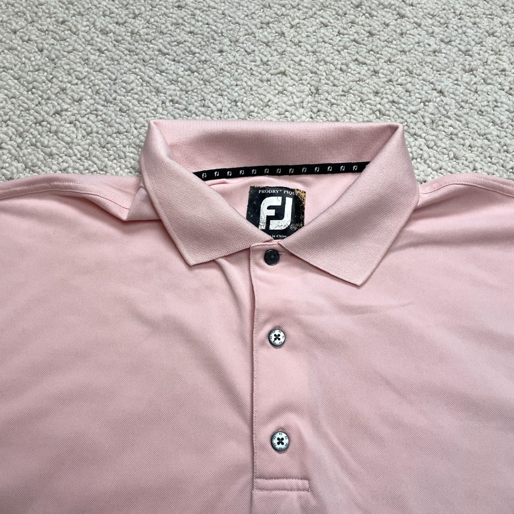 Vintage FJ Pro Dry Pique Polo Shirt 2XL Light Pink Golf Short Sleeve Mens Size US XXL / EU 58 / 5 - 5 Thumbnail
