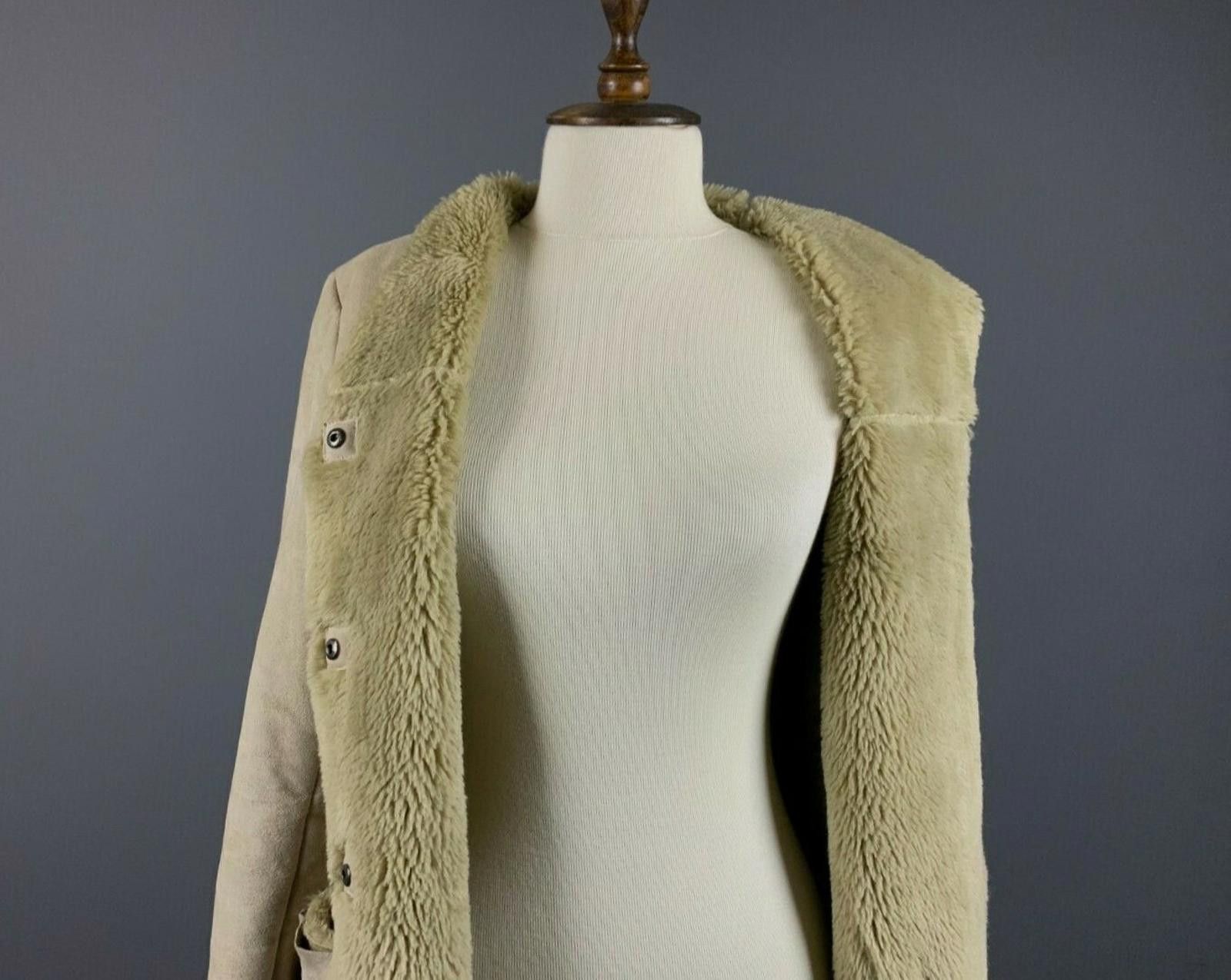 Designer Ladies Armani Jeans Beige Snap Coat Jacket Size USA 6 Size M / US 6-8 / IT 42-44 - 10 Thumbnail
