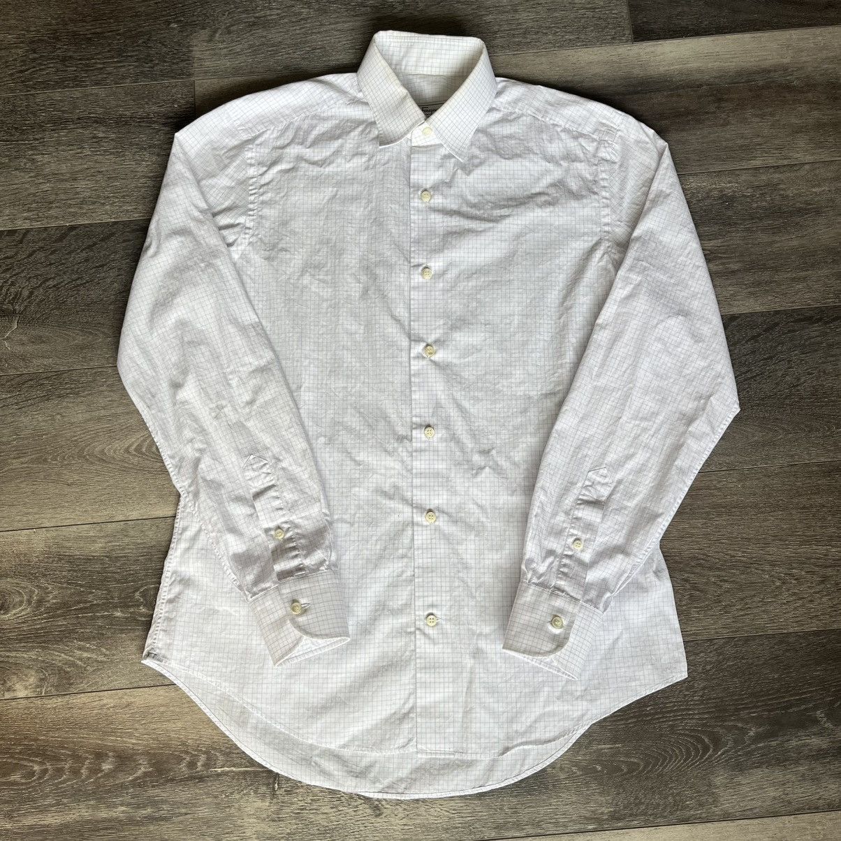 Salvatore Ferragamo Vintage Y2K Salvatore Ferragamo Light Button Up Dress Shirt Size US L / EU 52-54 / 3 - 1 Thumbnail