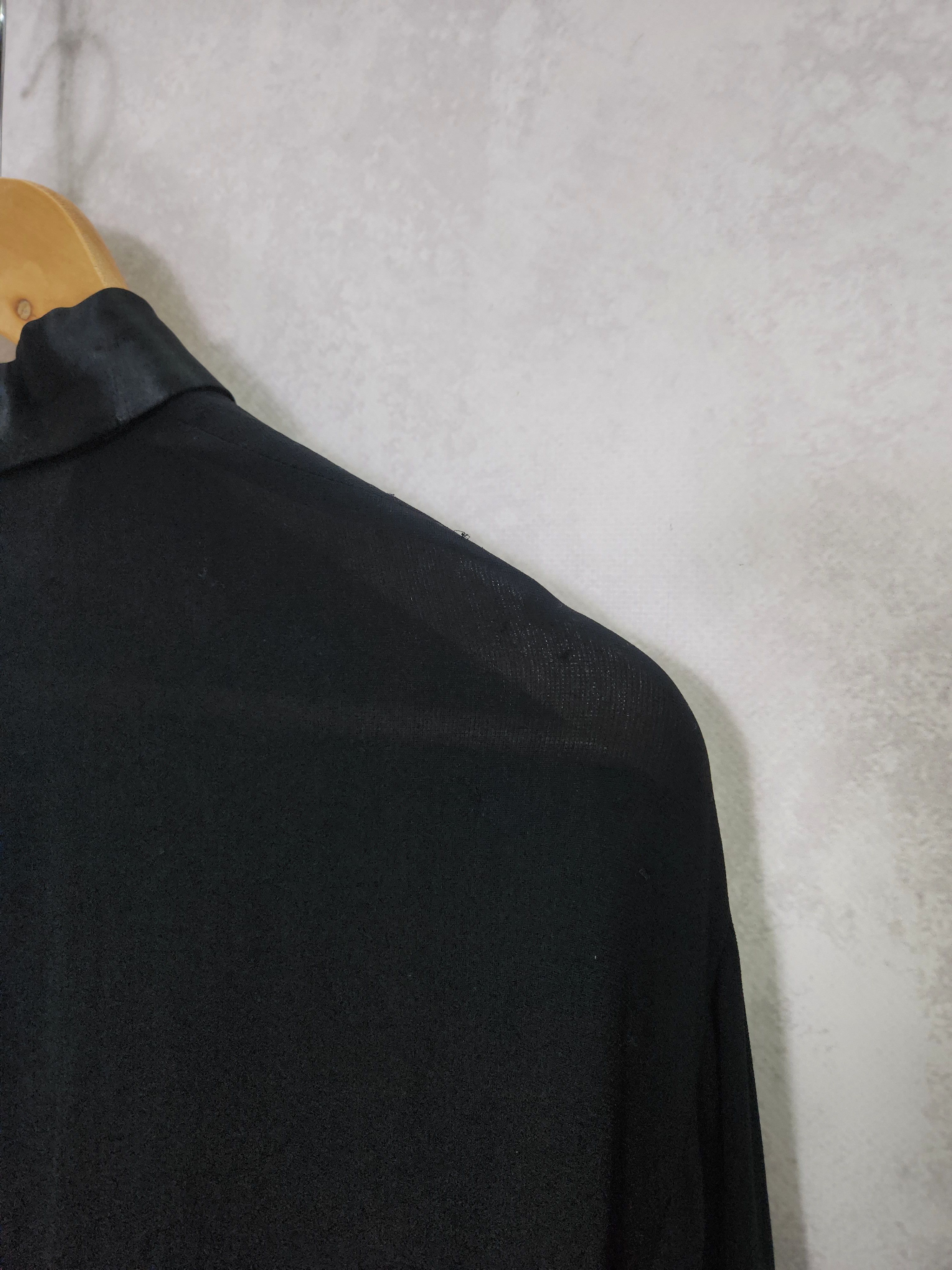 Issey Miyake Issey miyake black cupro 1/3 zip blouse shirt size M Size M / US 6-8 / IT 42-44 - 8 Thumbnail