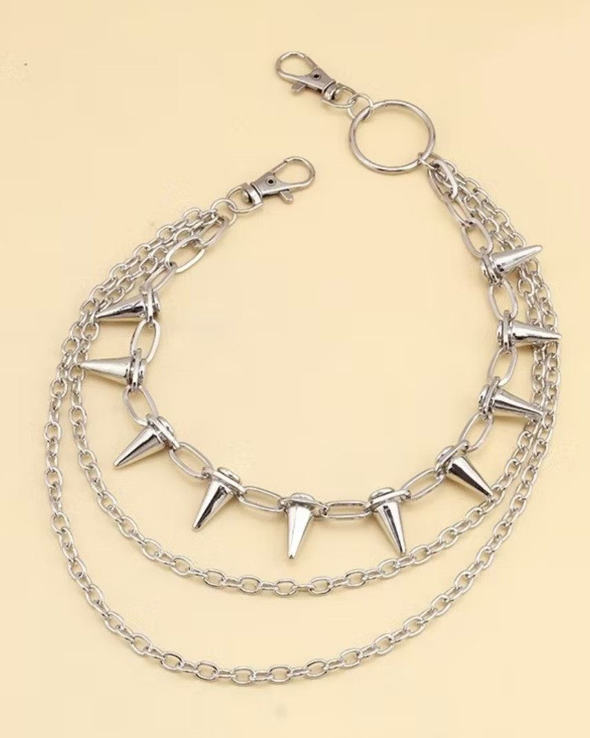 Jewelry Y2K Punk Waist Pants Chain Wallet hiphop Chain Keychain Size ONE SIZE - 4 Thumbnail