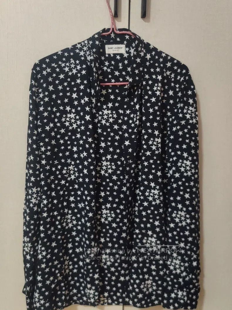 Saint Laurent Paris Saint Laurent Paris Classic Black Star Pattern Shirt i Size US XS / EU 42 / 0 - 1 Thumbnail