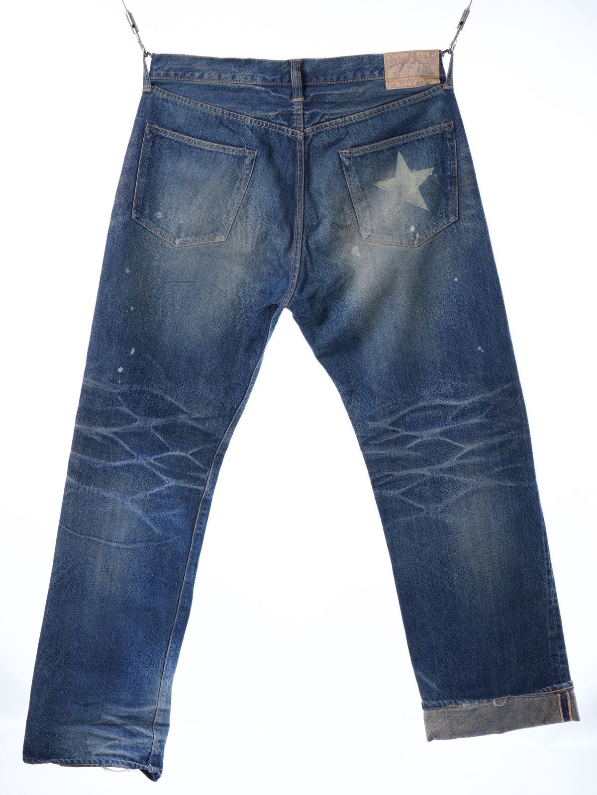 Sugar Cane Sugarcane 901 Wash Selvedge Lone Star Distressed Denim Jeans Size US 34 / EU 50 - 2 Thumbnail