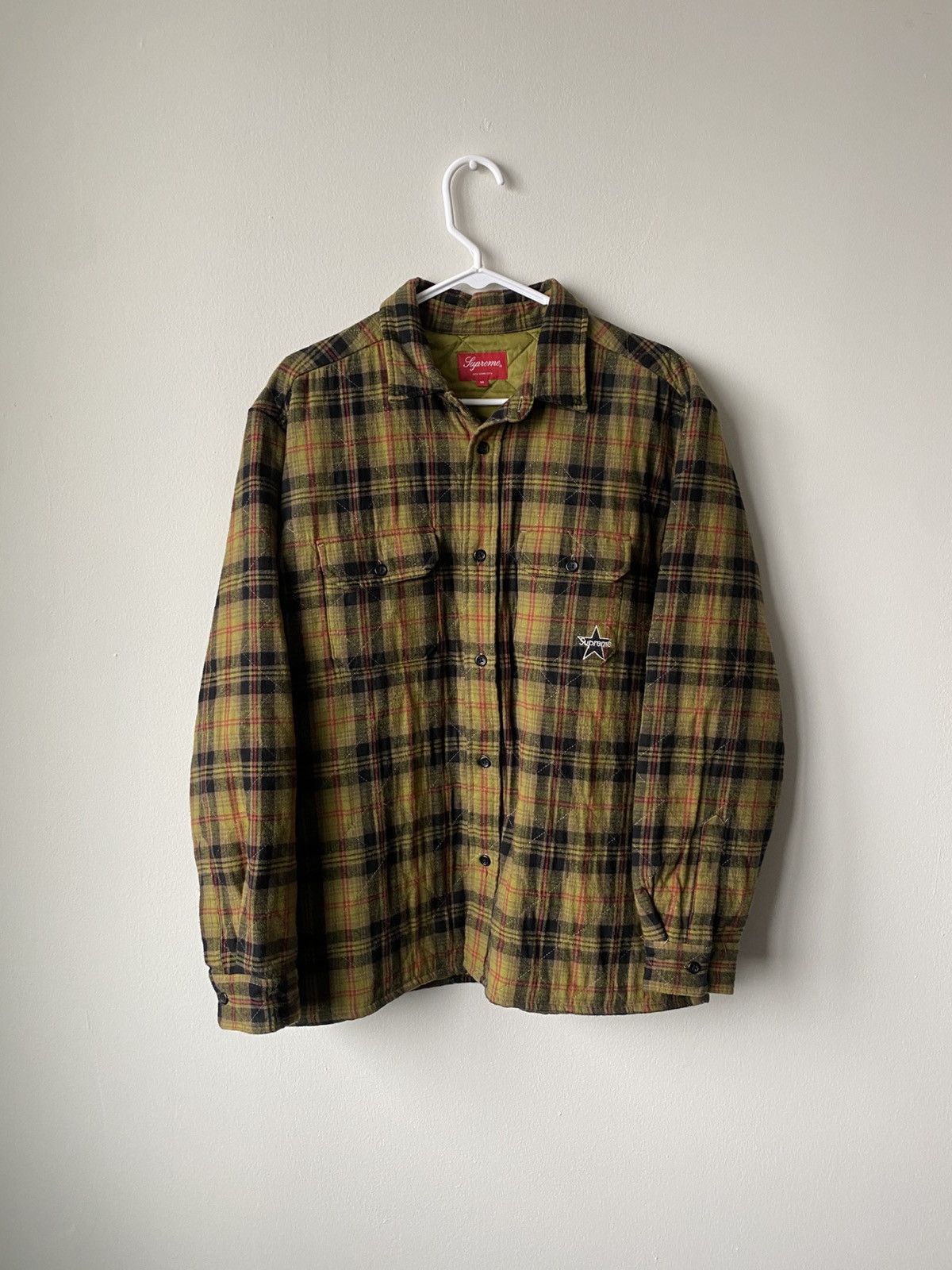 Supreme Supreme Quilted Plaid Flannel Shirt | Grailed