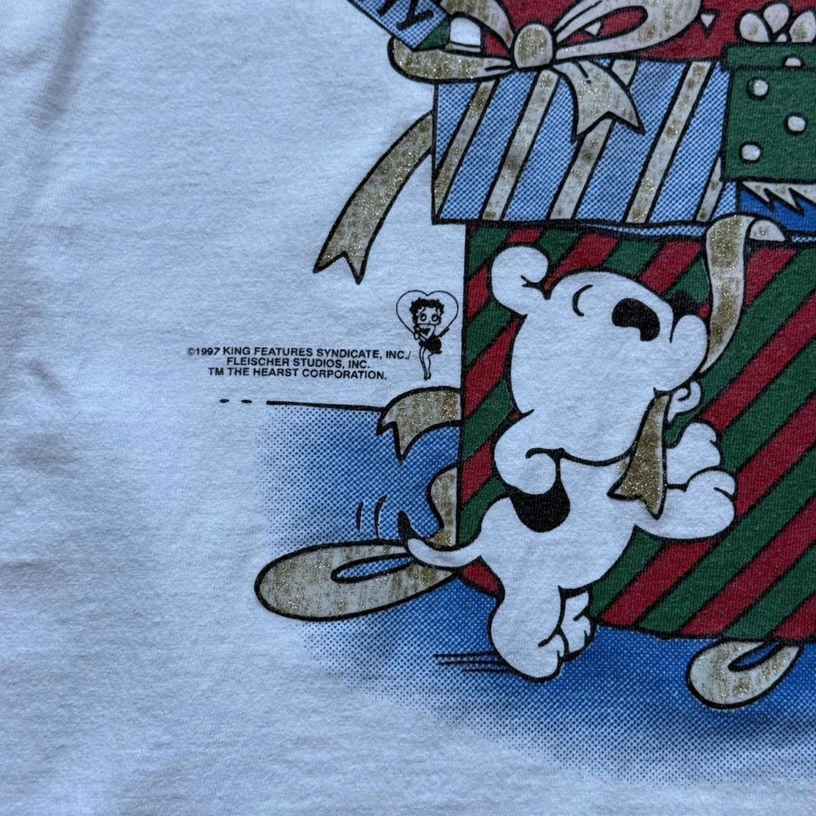 Other Betty Boop Xmas “Santa Likes Me Best!” Vintage 1997 T-shirt Size US XL / EU 56 / 4 - 4 Thumbnail