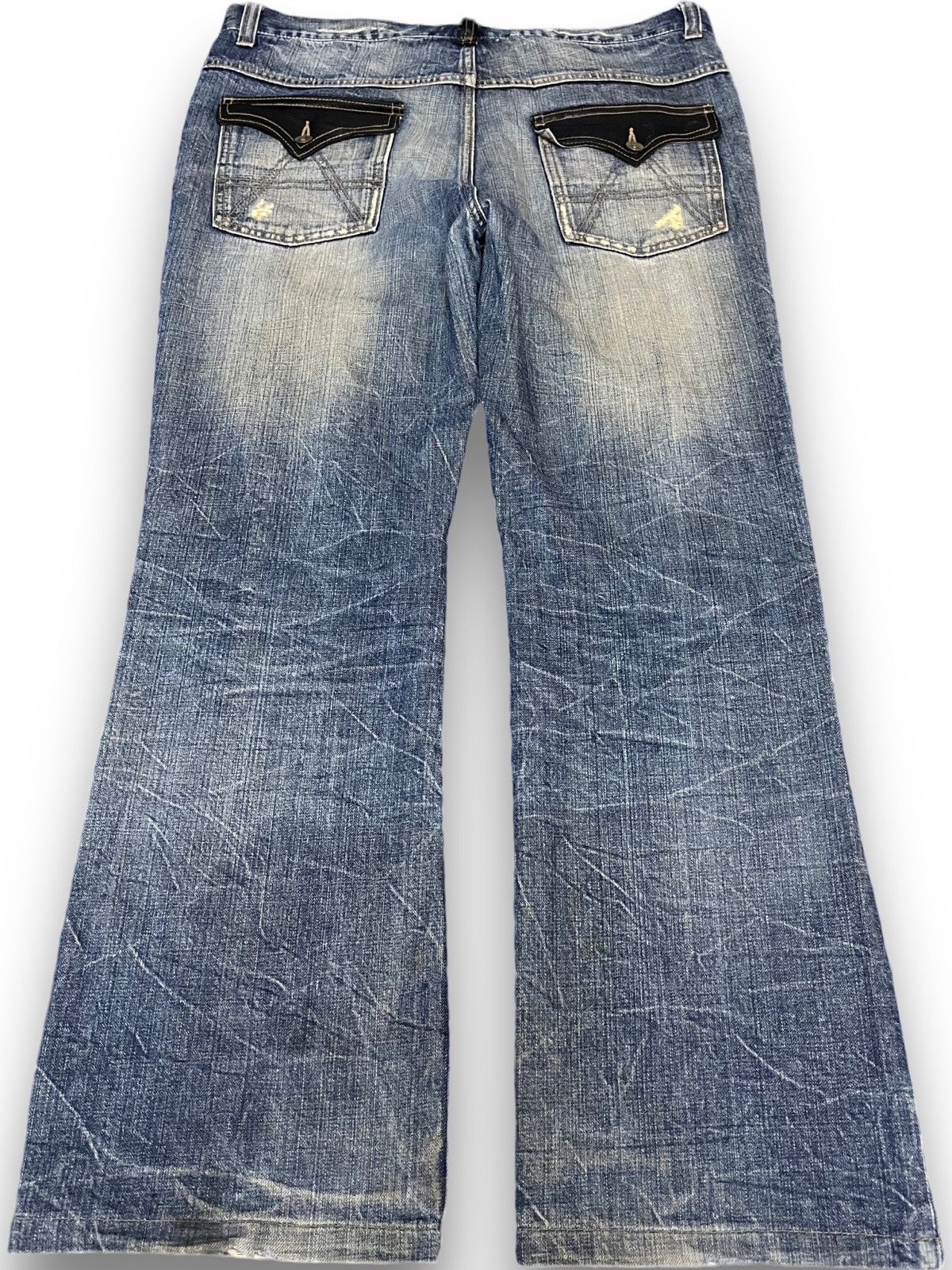 20471120 × Life's a Beach Vintage Beach Sound Flare Distressed Denim Size US 38 / EU 54 - 6 Thumbnail