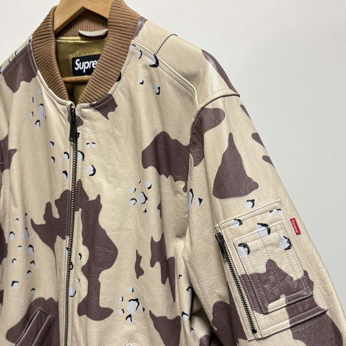 Supreme LEATHER MA-1 DESERT CAMO JACKET Size US XL / EU 56 / 4 - 2 Thumbnail