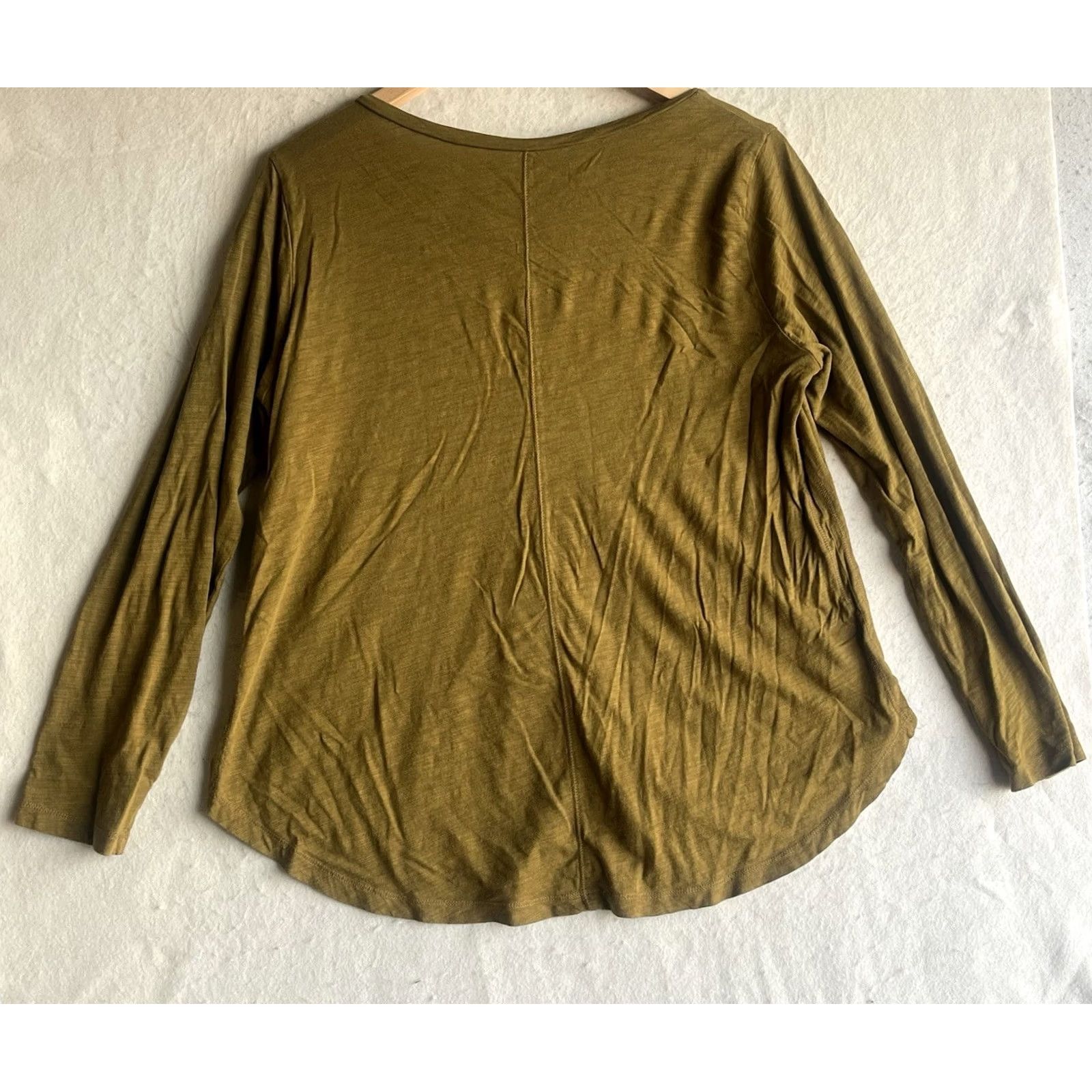 Eddie Bauer Eddie Bauer Blouse Womens Open Front Cap Sleeve Lightweight Gold V-Neck L-Size Size L / US 10 / IT 46 - 2 Thumbnail