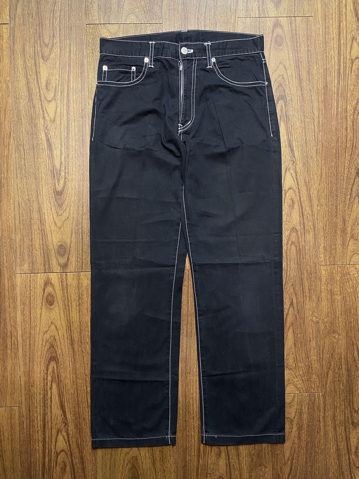 Comme des Garcons Homme 1990s CDG Homme Contrast Stitch Pants Size US 31 - 1 Thumbnail