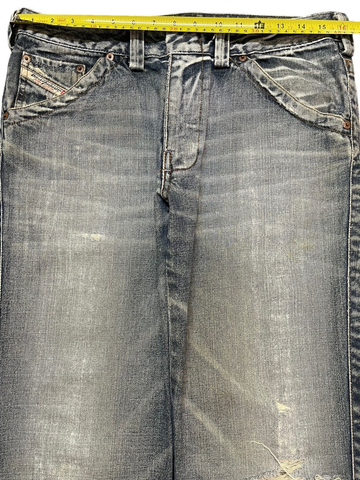 Diesel Vintage Diesel Industry Faded Wash Distressed Wide Leg Jeans Size US 32 / EU 48 - 13 Thumbnail