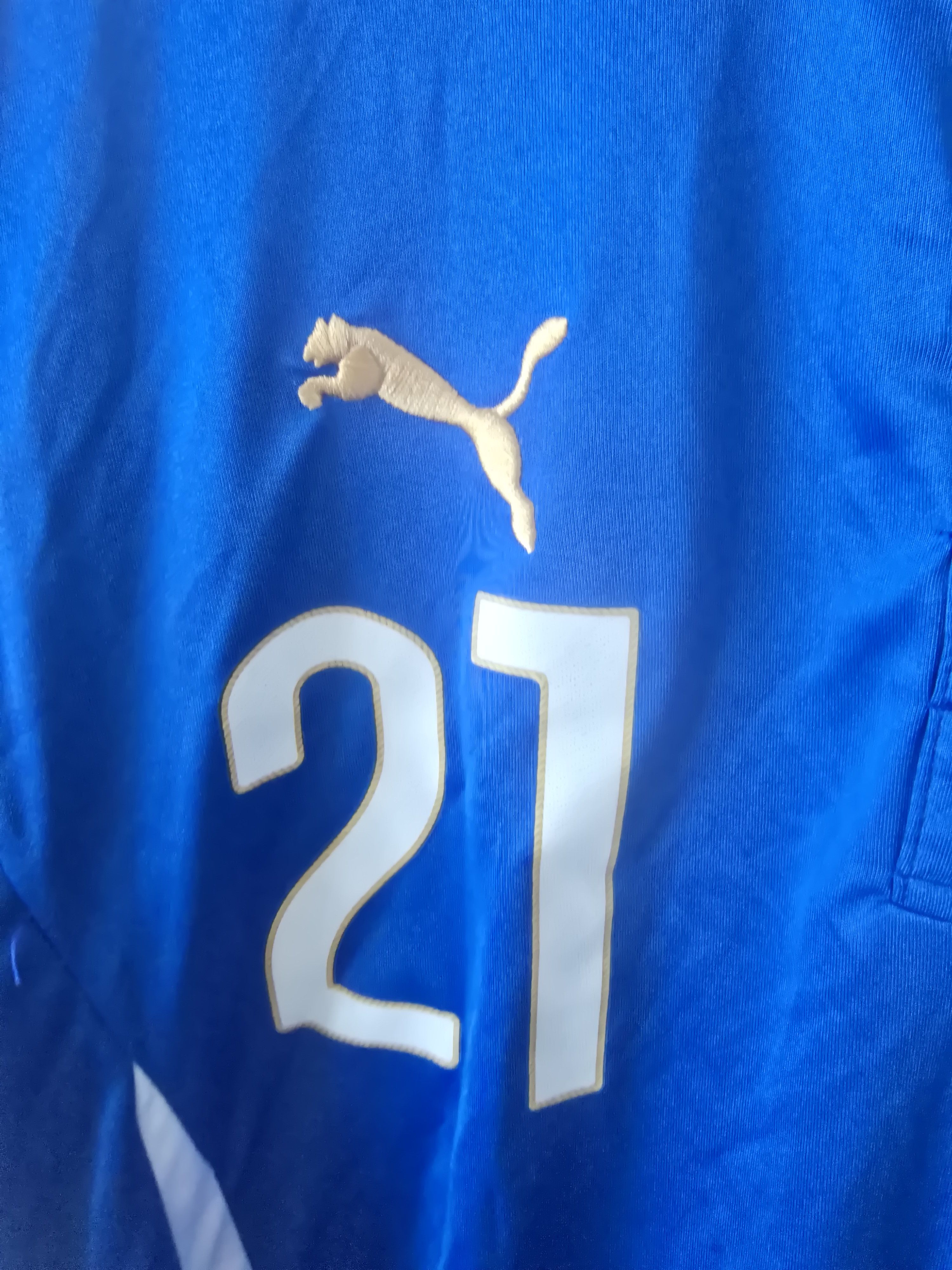 Puma Italy Pirlo #21 Jersey Puma Blue Soccer Football Shirt Men Size US S / EU 44-46 / 1 - 3 Thumbnail