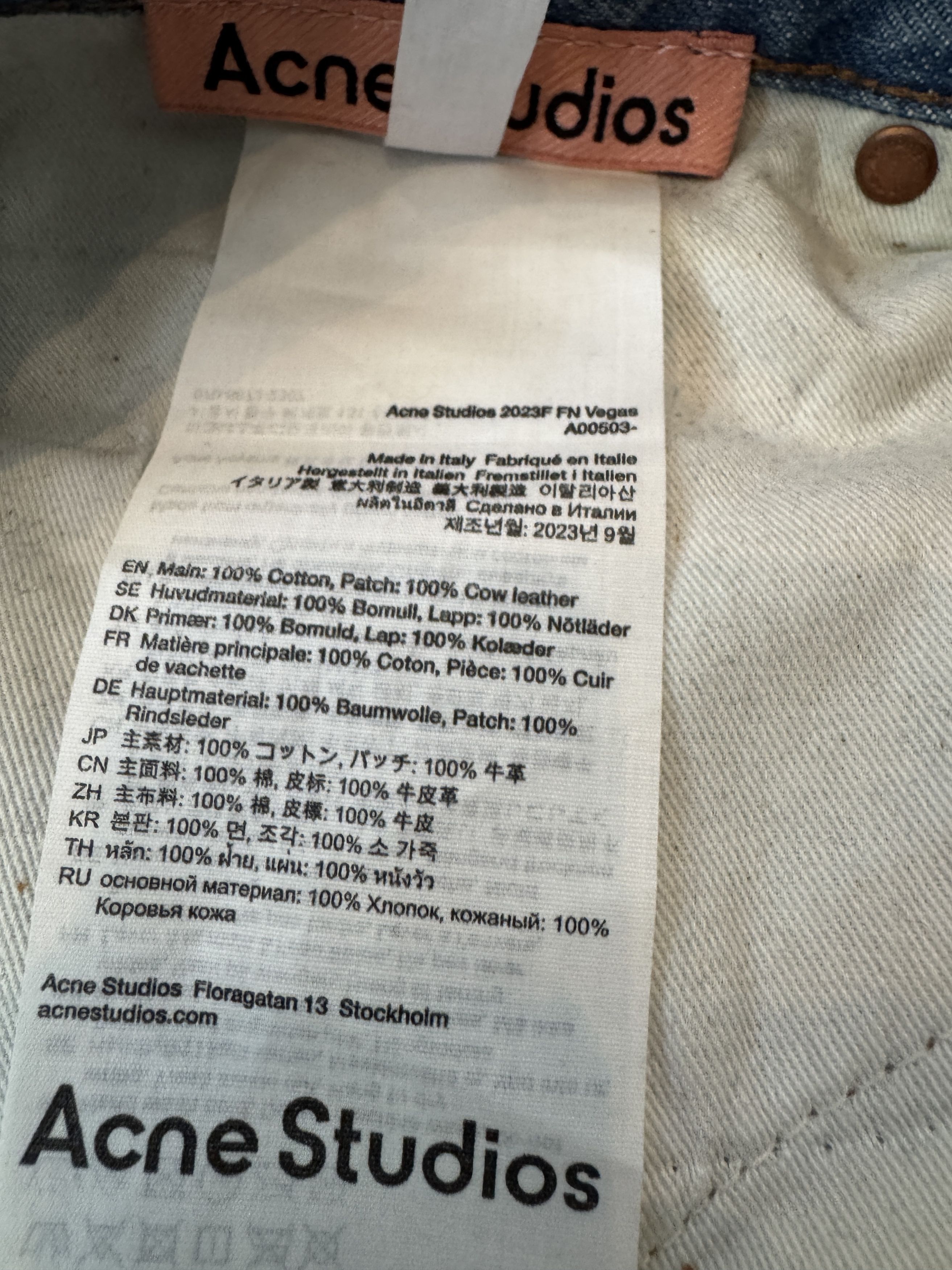 Acne Studios 2023F FN Vegas Rhinestone Super Baggy Denim Size US 34 / EU 50 - 9 Thumbnail