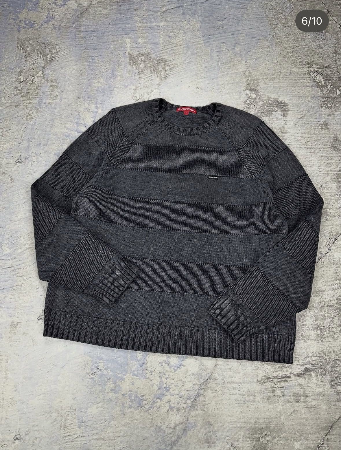 Supreme Supreme garment dyed knitted sweater mens grey Size US M / EU 48-50 / 2 - 5 Thumbnail
