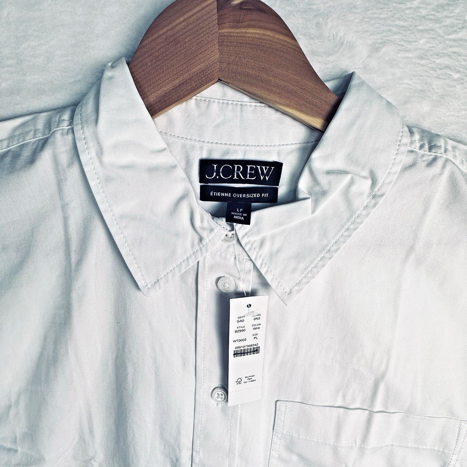 J.Crew J.Crew Petite Étienne oversized shirt L lightweight Oxford Size L / US 10 / IT 46 - 4 Thumbnail