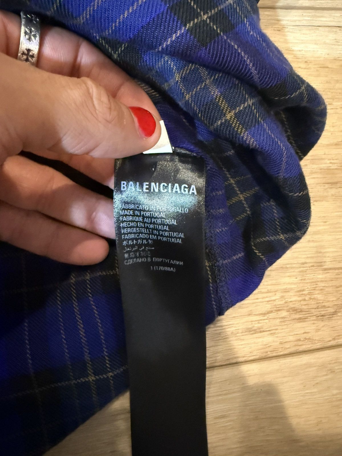 Balenciaga Balenciaga Hybrid Flannel Shirt Size US S / EU 44-46 / 1 - 5 Thumbnail