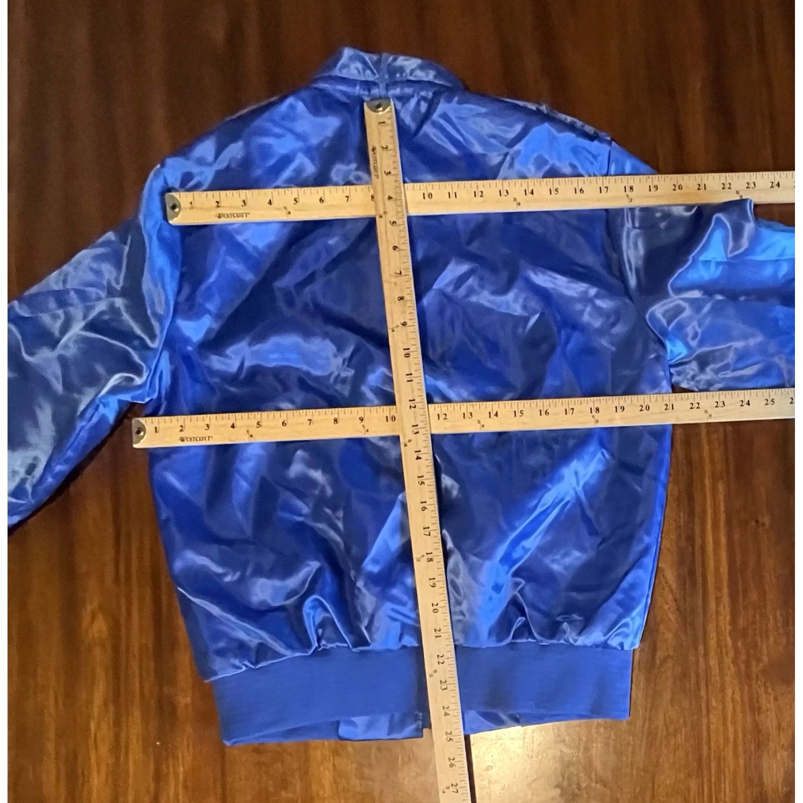 Vintage VINTAGE SATINS Baxter Jacket Satin/Nylon Men’s Medium Full Zip J1882 Blue 80s 90s Logo Bomber Jacket Mens Regular Short Sleeve? Size US M / EU 48-50 / 2 - 5 Thumbnail