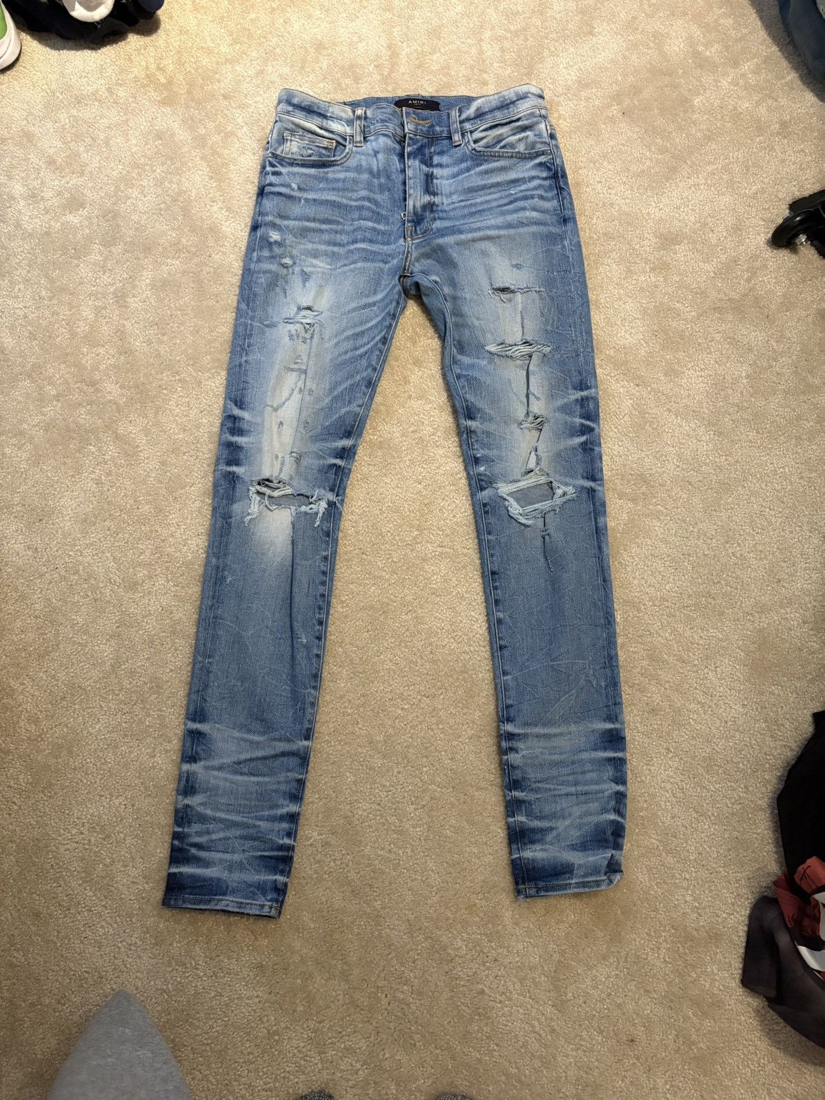 Amiri Amiri distressed jeans Size US 32 / EU 48 - 1 Thumbnail