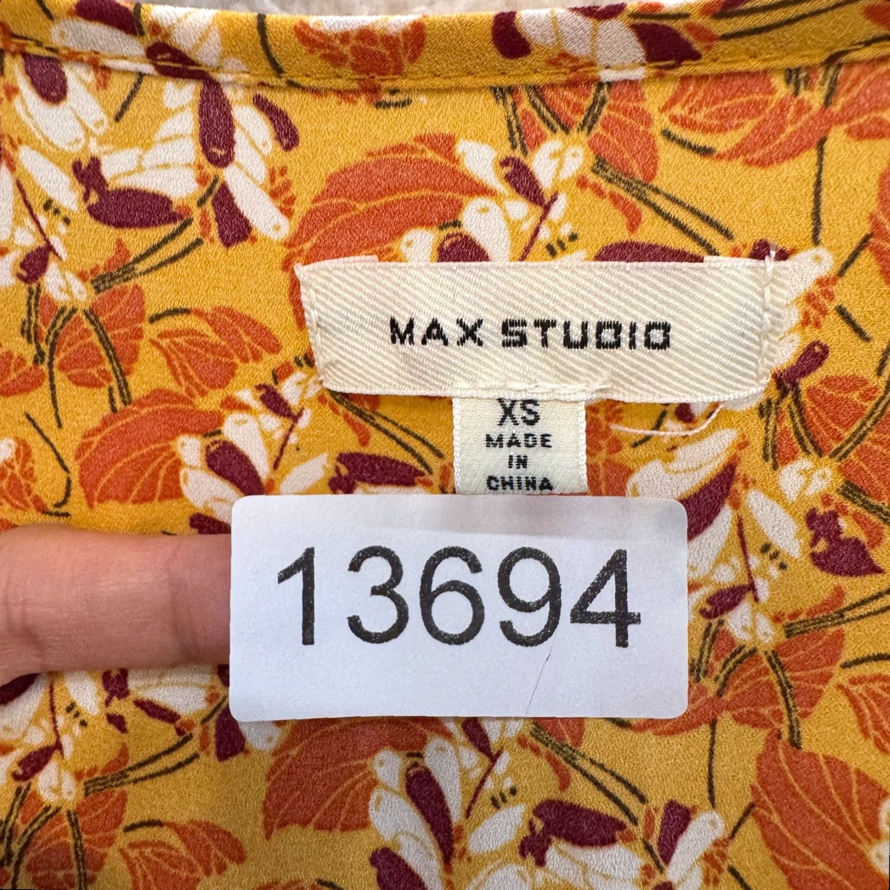 Vintage VINTAGE Y2K Wrap Top Shirt XS Yellow Floral Boho Grunge Bohemian Fairy Max Studio Size XS / US 0-2 / IT 36-38 - 8 Thumbnail