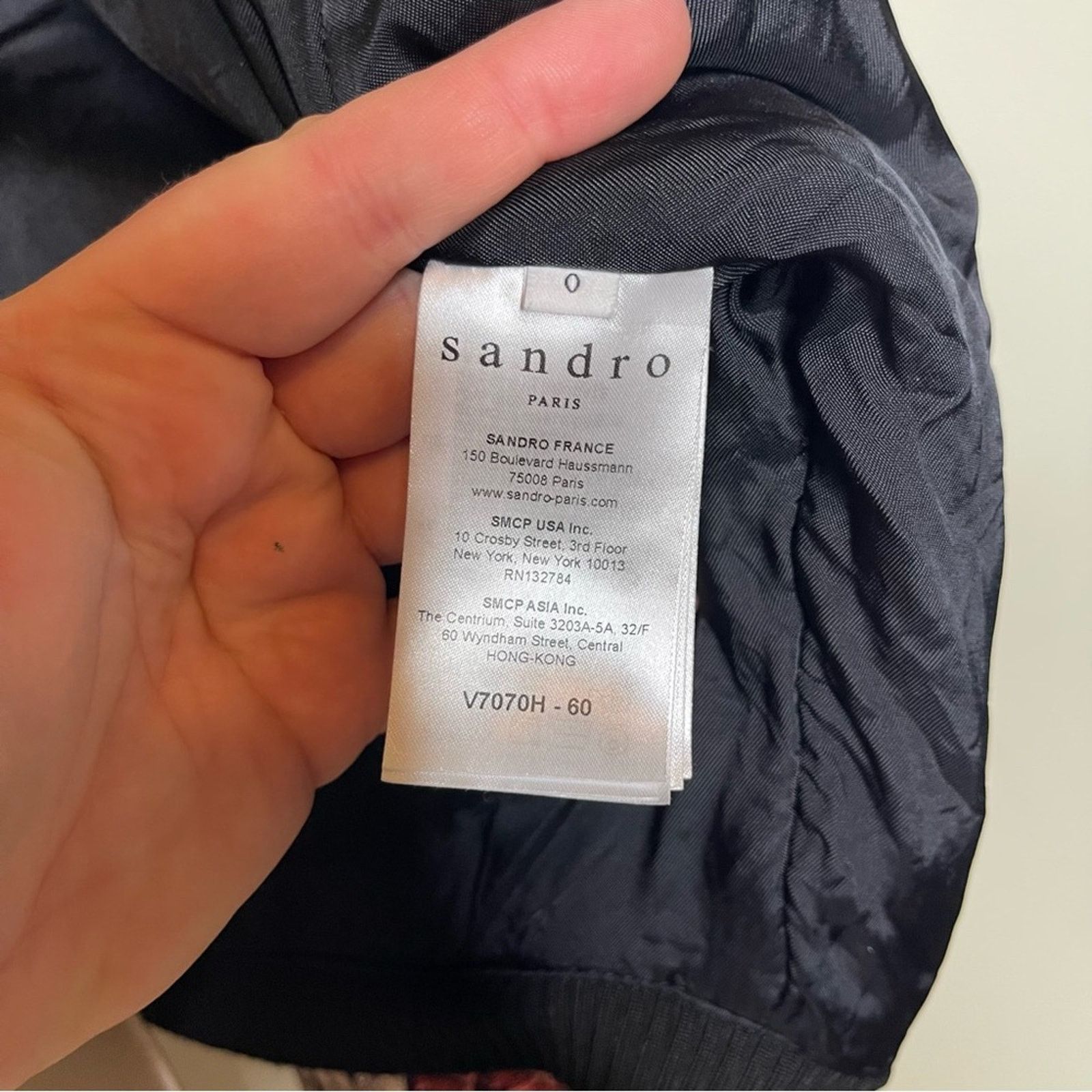 Sandro Sandro Jaquard EVORA FLORAL CROPPED BOMBER JACKET IN PINK Size XS / US 0-2 / IT 36-38 - 5 Thumbnail