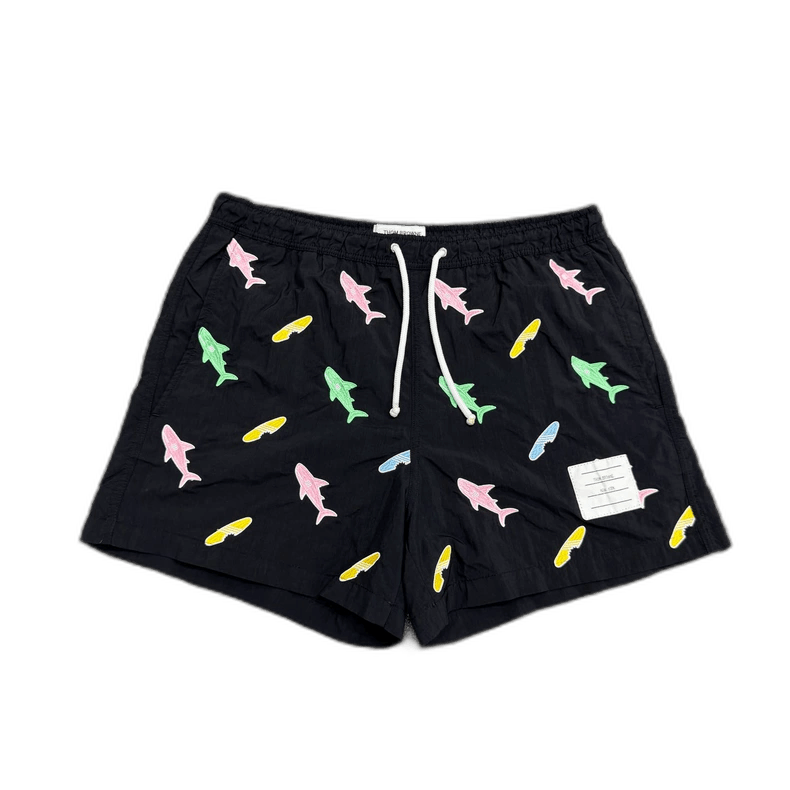 Thom Browne Thom Browne shark embroidered shorts Size US 26 / EU 42 - 1 Thumbnail