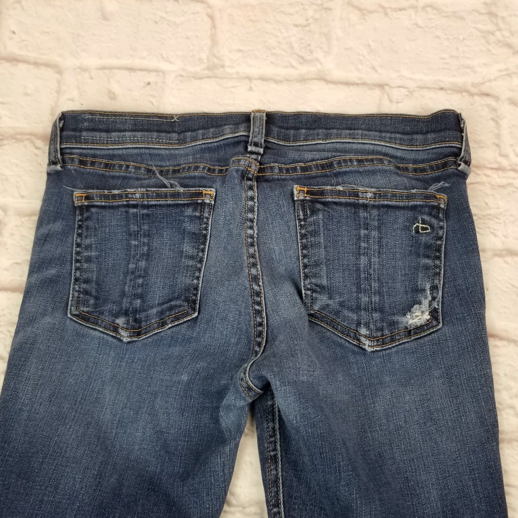 Rag & Bone Rag & Bone Skinny Jeans Junior Teens Size 27 Blue Denim Low Rise Distressed Size 27" / US 4 / IT 40 - 6 Thumbnail