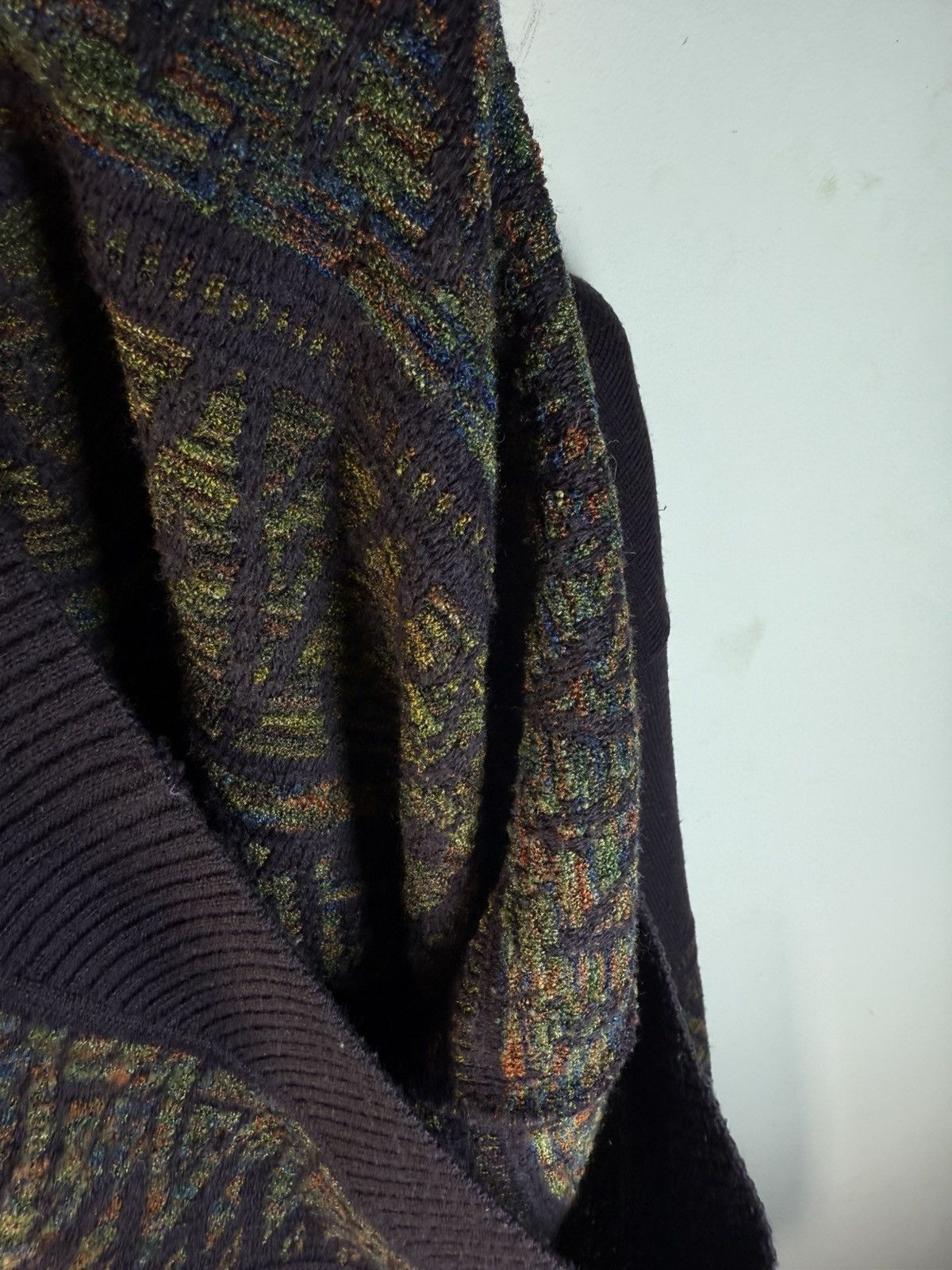 Yves Saint Laurent 90’s YSL Sweater Wool Burgundy/Green Size US L / EU 52-54 / 3 - 12 Thumbnail