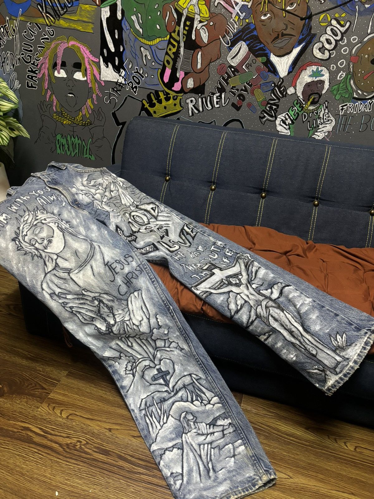 Designer × Vintage Jesus pants Size US 36 / EU 52 - 2 Thumbnail