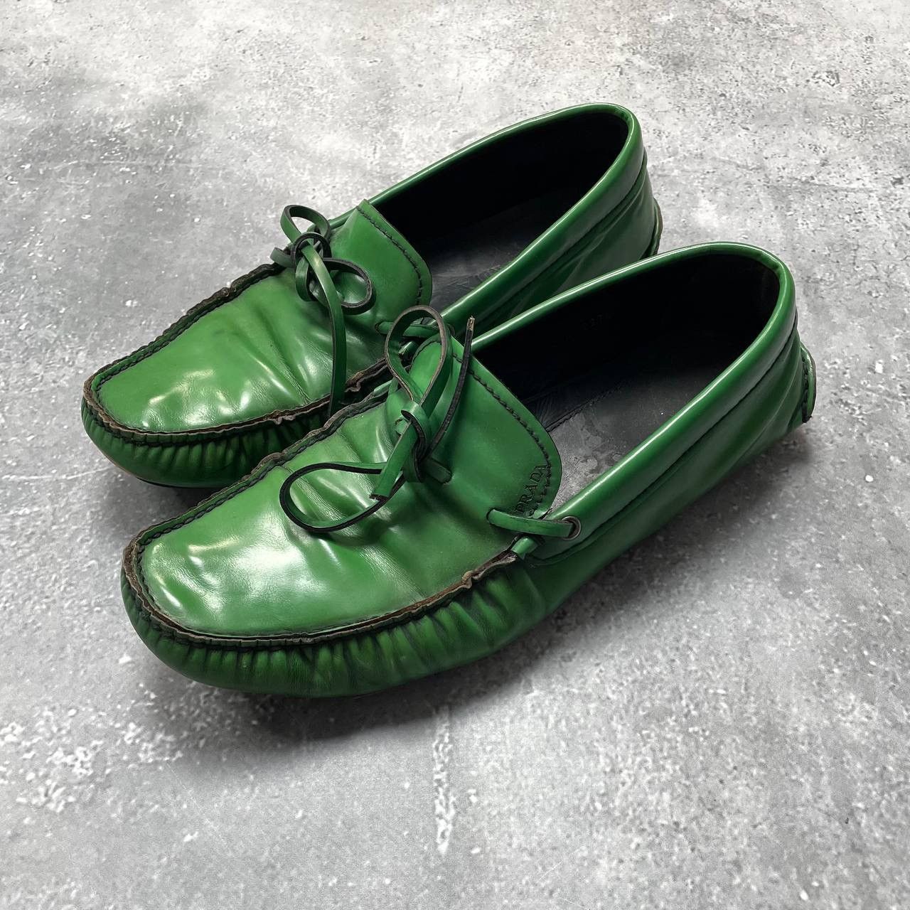 Prada Green Loafers | Grailed