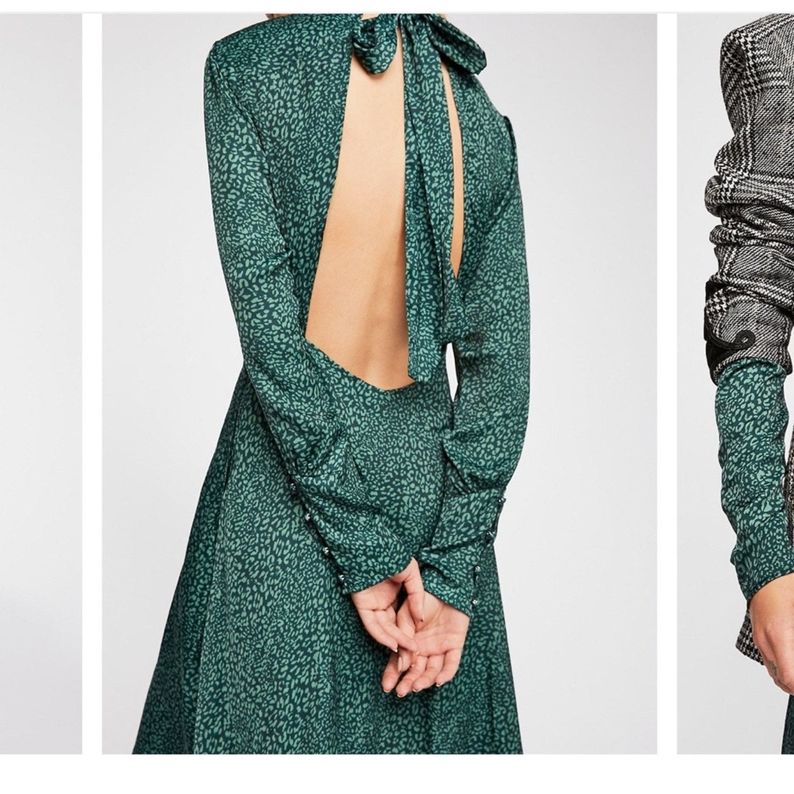 Free People Free People Loveless Satin Backless Midi Dress Green Sz 2 Size XS / US 0-2 / IT 36-38 - 3 Thumbnail