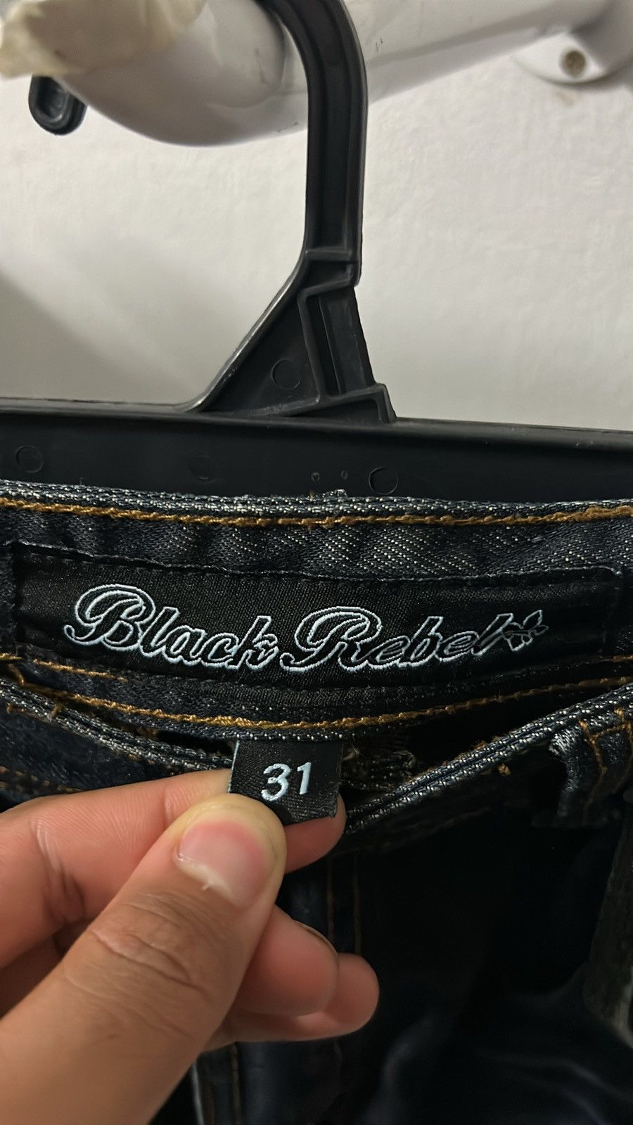 If Six Was Nine × Japanese Brand × Le Grande Bleu (L.G.B.) Japanese Brand Black Rebel Jeans Distress Denim Size US 31 - 6 Thumbnail