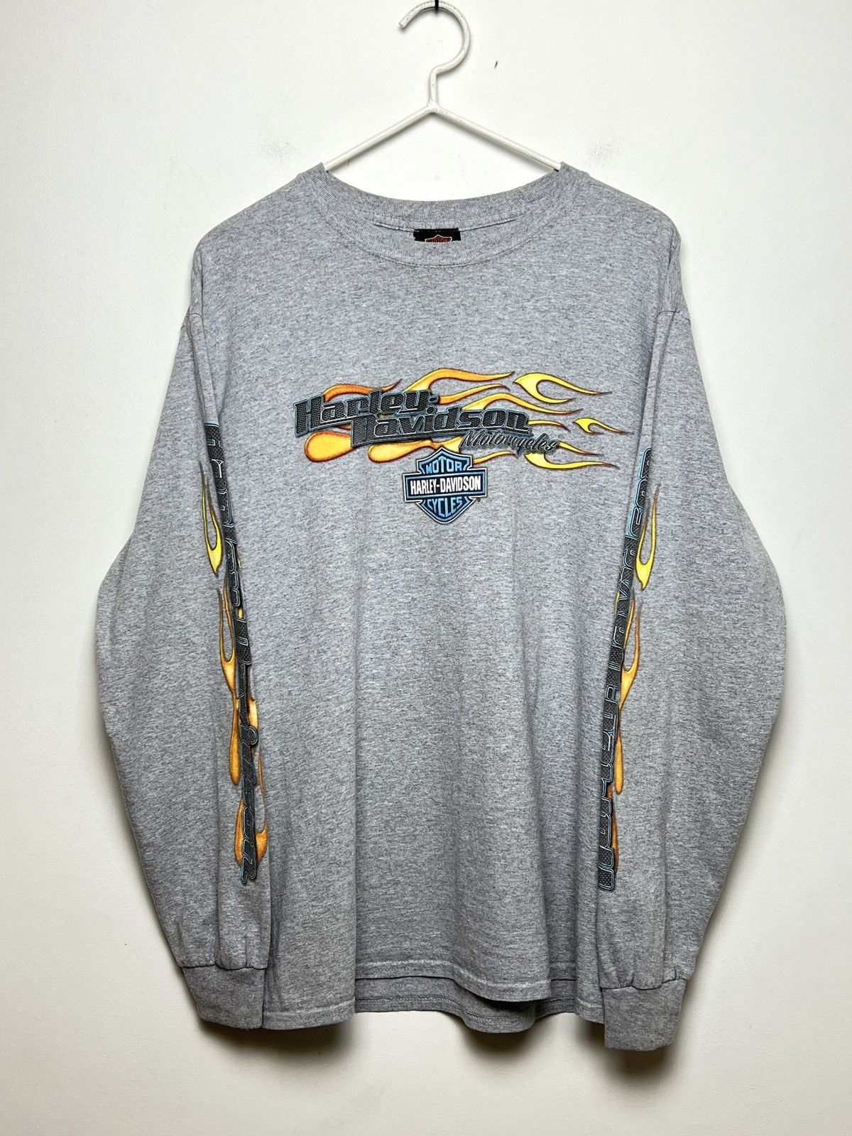Harley Davidson harley davidson y2k lazy boys flames longsleeve vintage Size US M / EU 48-50 / 2 - 1 Thumbnail