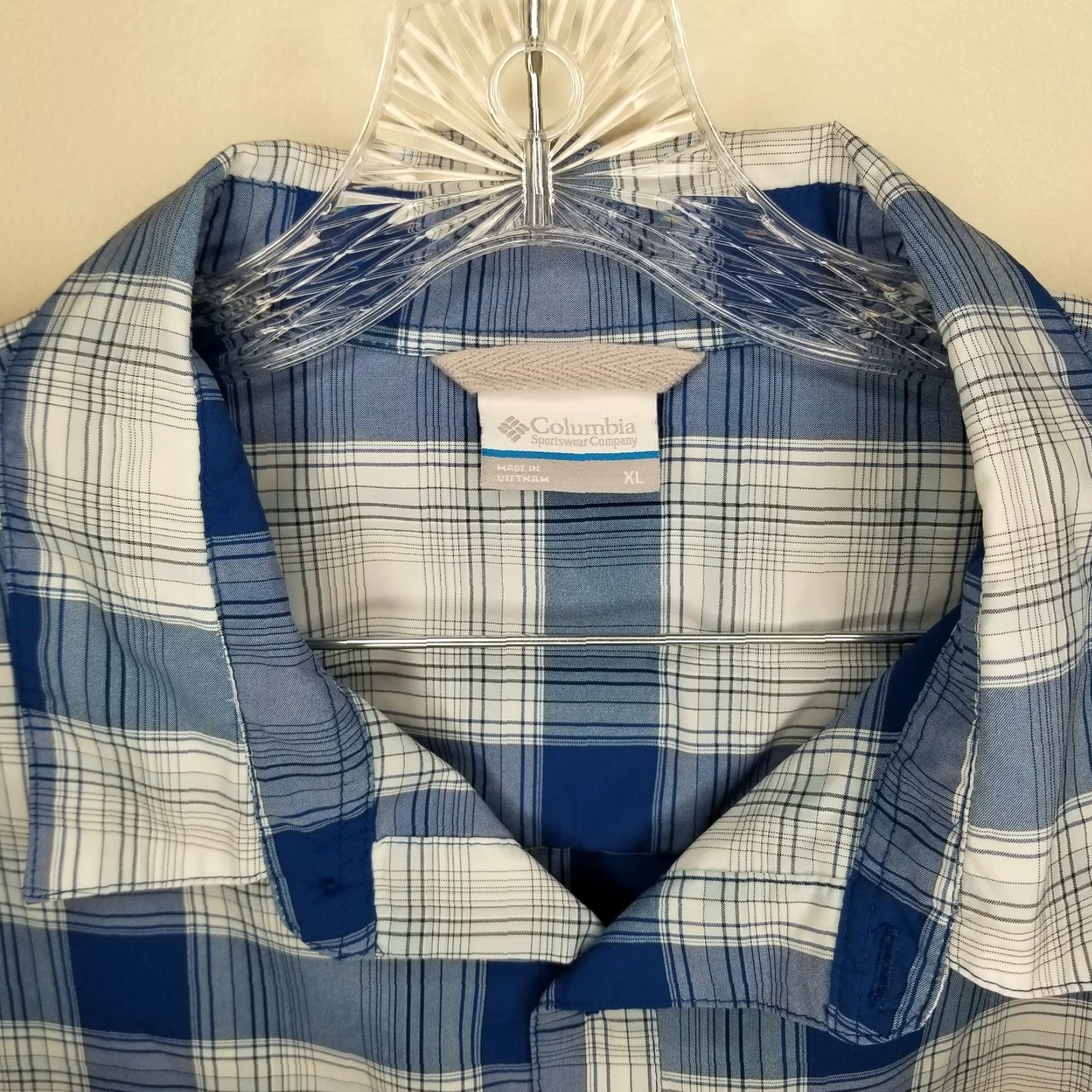 Vintage Columbia Shirt Men XL Blue Plaid Short Sleeve Button-Up Regular Size XL Blue Mens Size US 36 / EU 52 - 3 Thumbnail