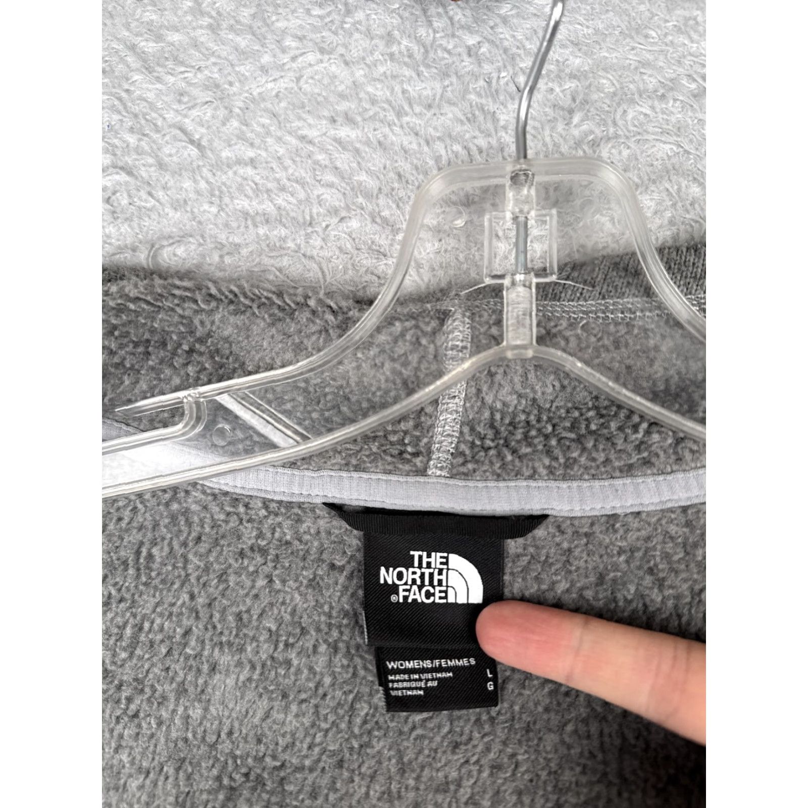 The North Face The North Face Fleece Jacket Womens L Gray Full Zip Heathered Knit Casual Activewear Jacket Womens Large Gray 90s? Size L / US 10 / IT 46 - 3 Thumbnail