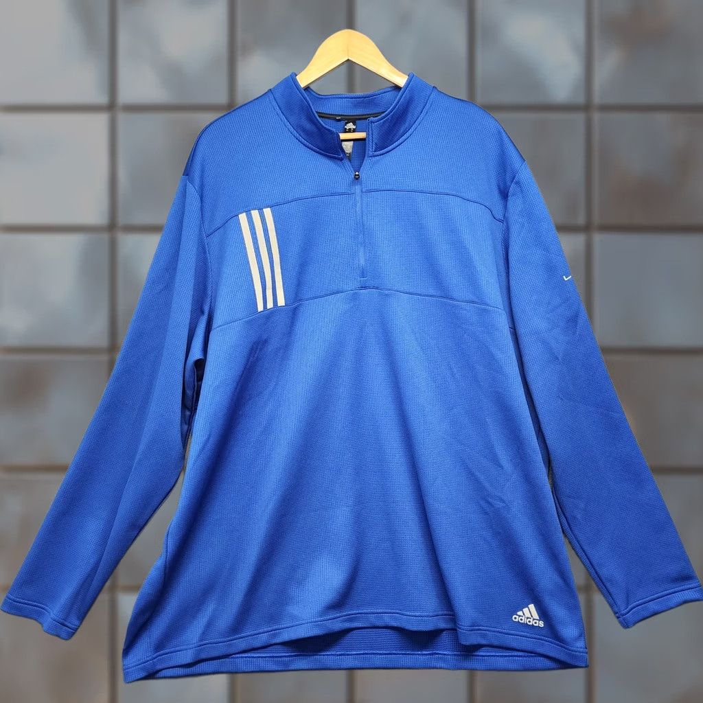 Adidas Adidas Launch1 ProForma 1/4 Zip Pullover Mens 3XL Blue Quarter Zip Athletic Big & Tall Men Casual Size US XXL / EU 58 / 5 - 1 Thumbnail