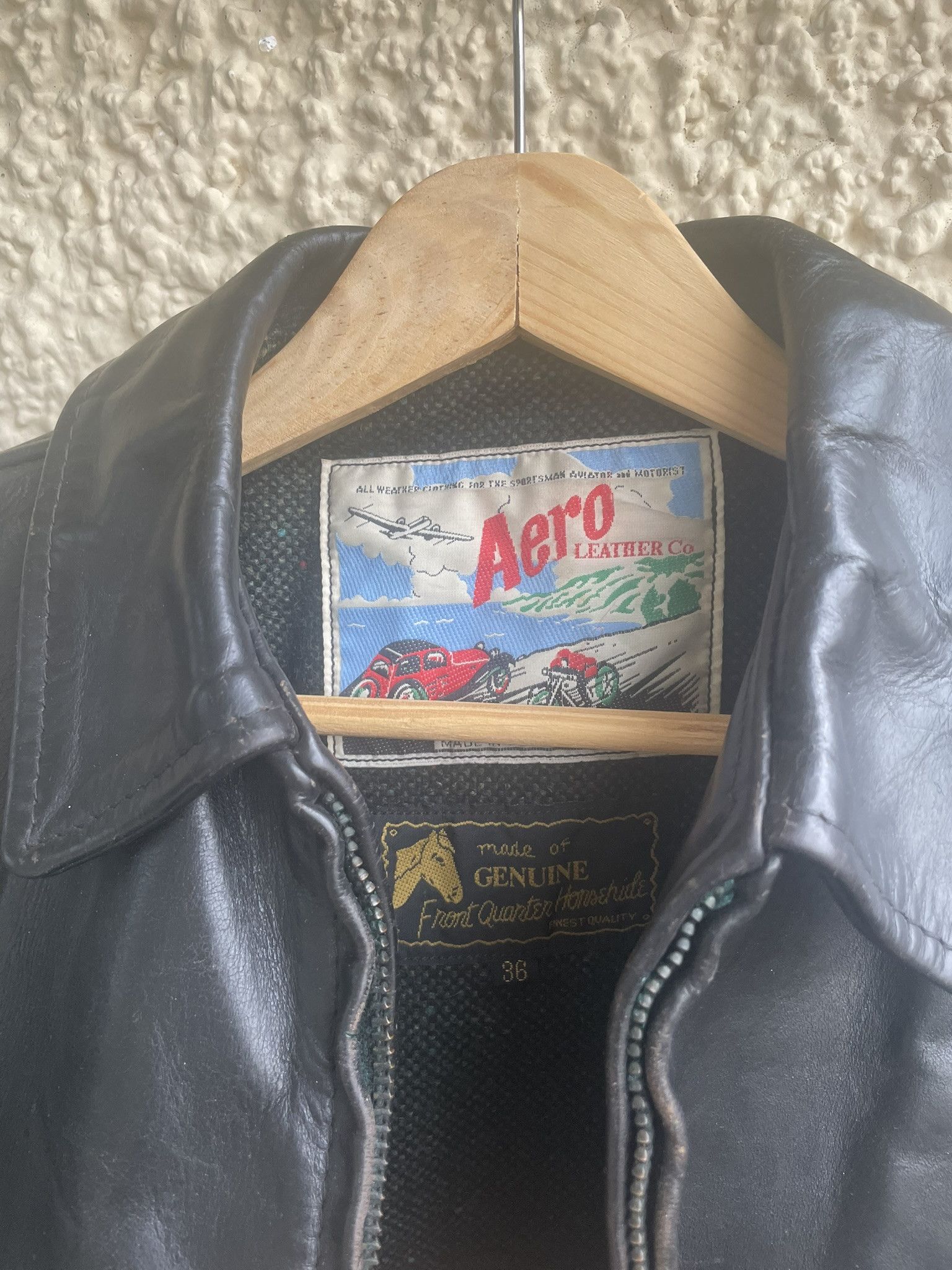 Aero Leathers Aero Leather half belt horsehide leather jacket Size US S / EU 44-46 / 1 - 3 Thumbnail