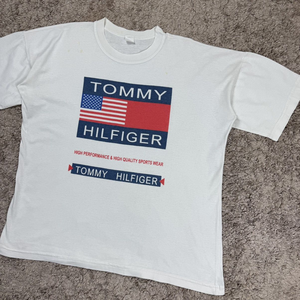 Vintage Vintage Bootleg Tommy Hilfiger Big Flag T-shirt Size US XL / EU 56 / 4 - 3 Thumbnail