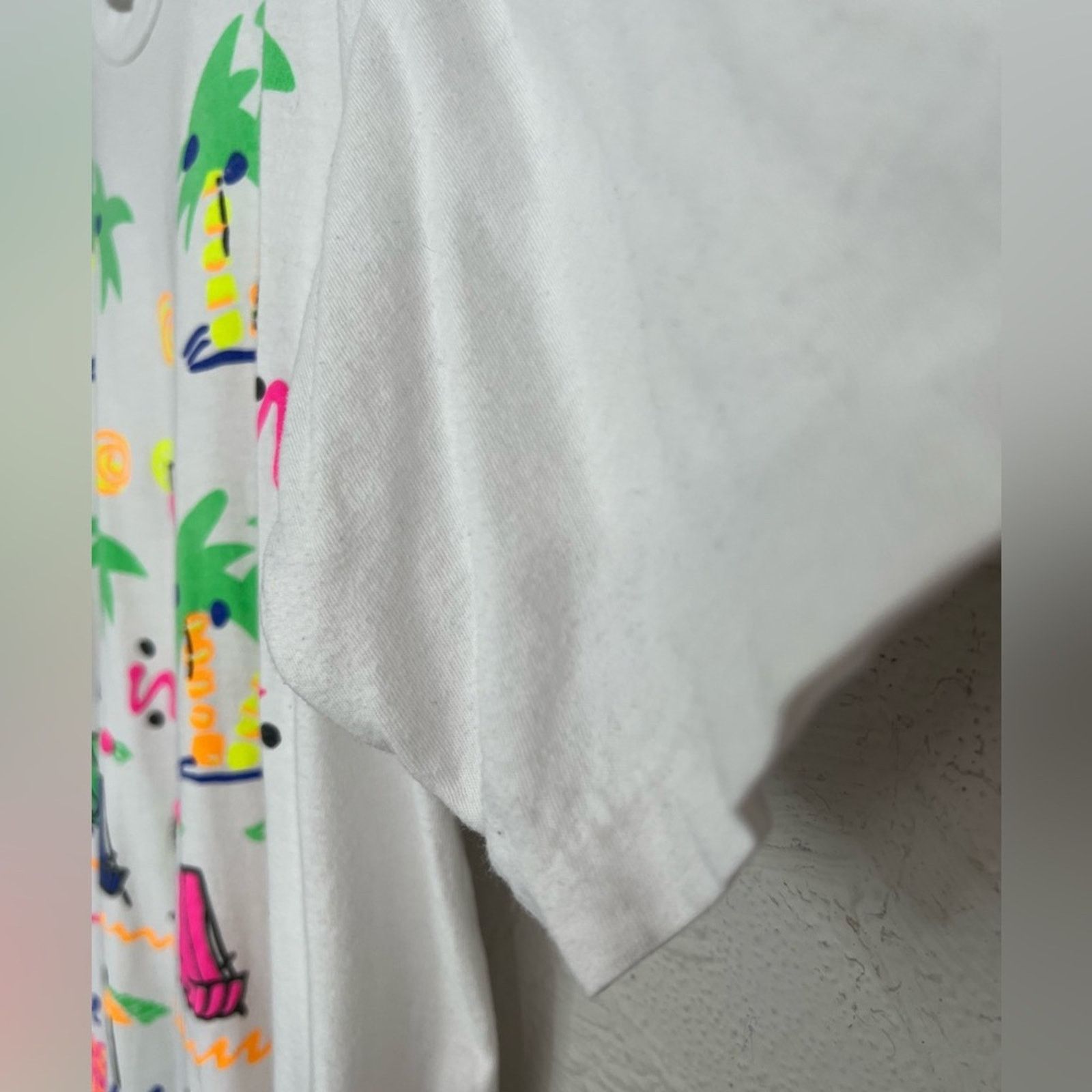 Vintage Vintage 90s Single Stitch Fish Palm Trees AOP Shirt XL Size US XL / EU 56 / 4 - 3 Thumbnail