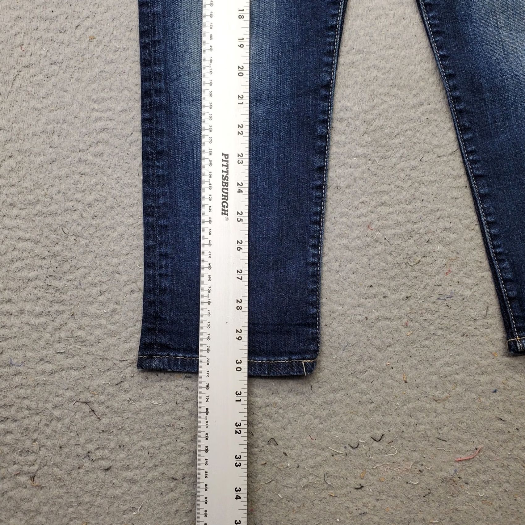 Vintage KUT from the Kloth Angie Cropped Boyfriend Jeans Womens 4 Blue Denim Skinny Leg Jeans Size 27" / US 4 / IT 40 - 3 Thumbnail