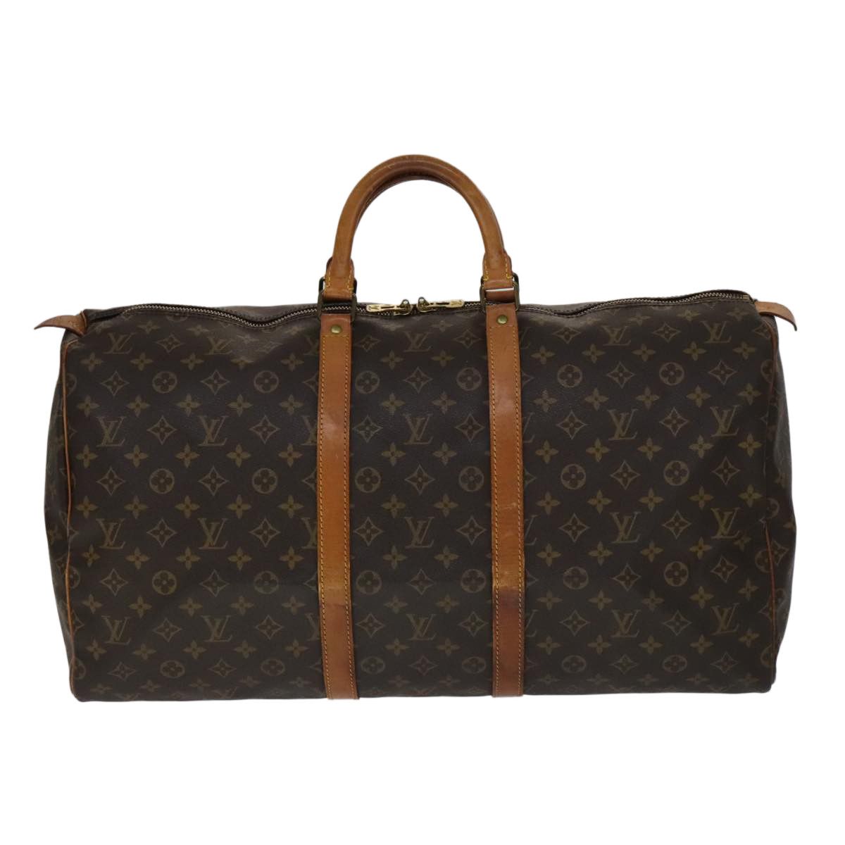 Louis Vuitton Keepall 55 Brown Leather Travel Bag (Pre-Owned) Size ONE SIZE - 1 Thumbnail