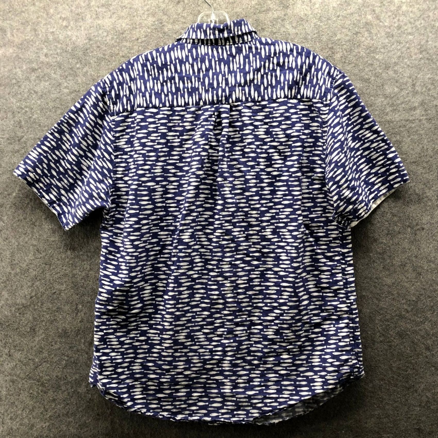 Vintage Rebel James & Charli Fish Print Shirt Mens L Cotton Linen Short Sleeve Button Size US L / EU 52-54 / 3 - 2 Thumbnail
