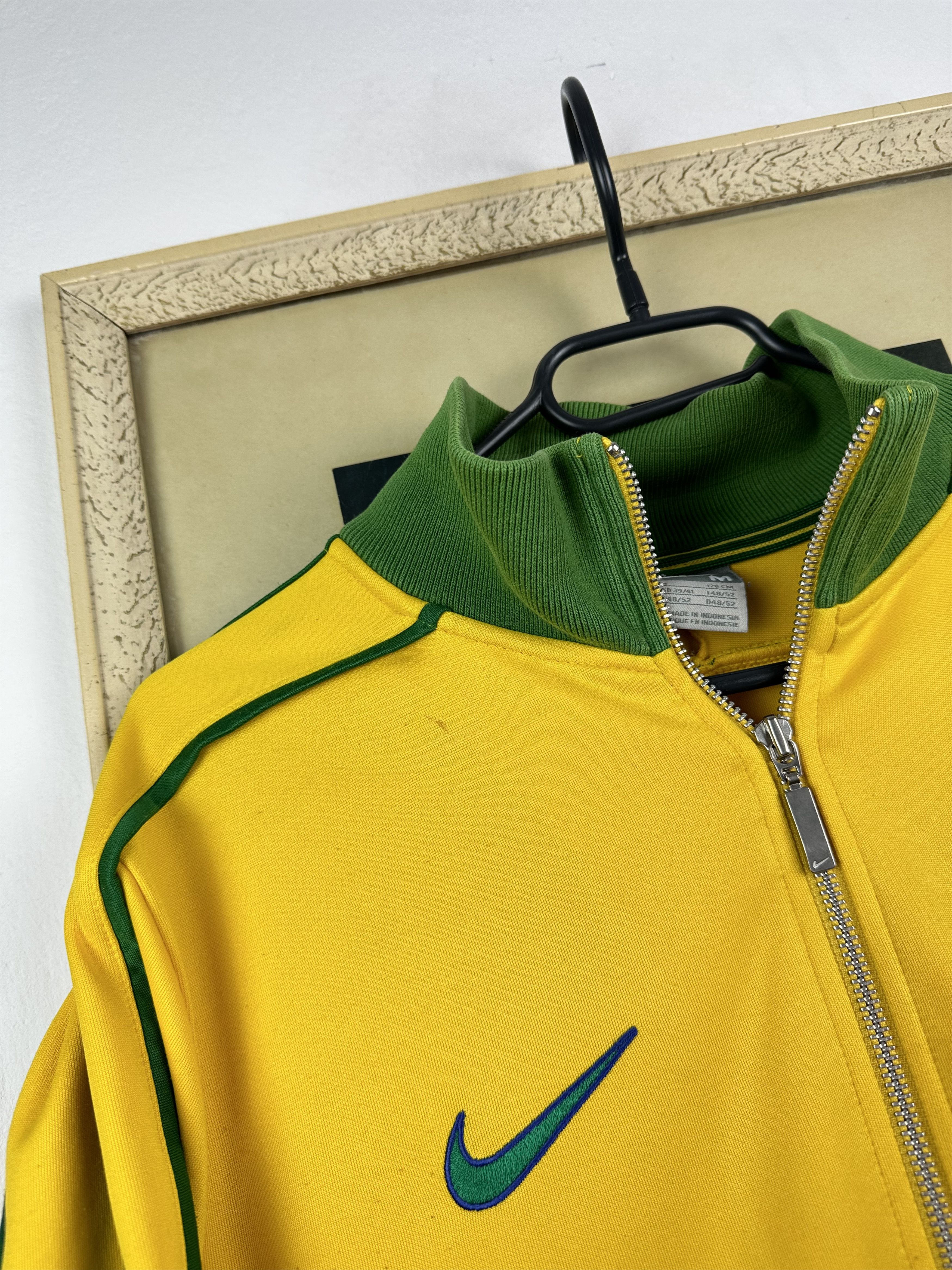 Nike × Vintage Vintage Nike Brazil Jacket Track Top Soccer Rare Size US M / EU 48-50 / 2 - 3 Thumbnail