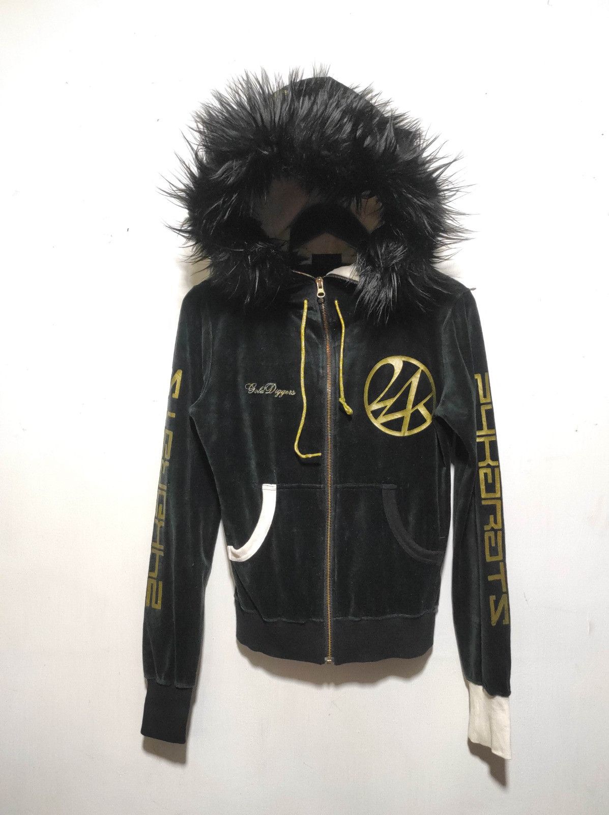 Japanese Brand 24 karat Velvet zip fur hoodie ifsix LGB style Size S / US 4 / IT 40 - 3 Thumbnail